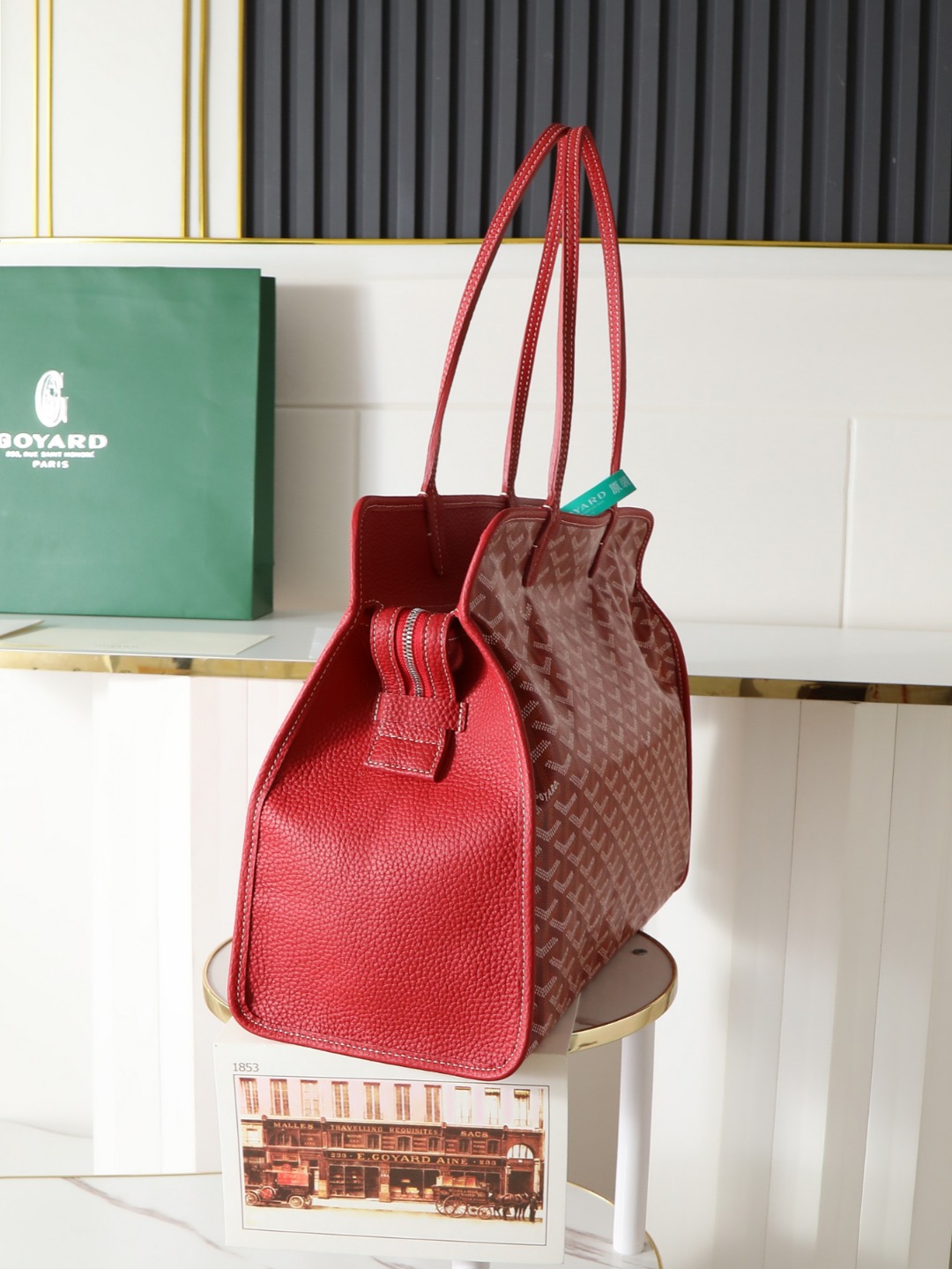 GOYARD 戈雅托特单肩 Hardy (Canvas and Leather) — Tote Shoulder Bag-F0-HARDY2PMLTY 