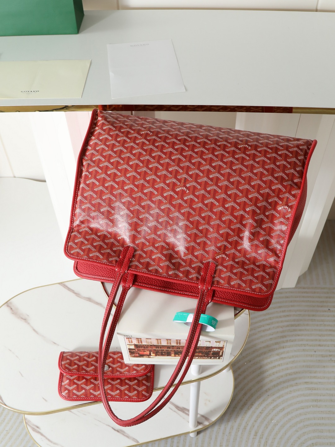 GOYARD 戈雅托特单肩 Hardy (Canvas and Leather) — Tote Shoulder Bag-F0-HARDY2PMLTY 