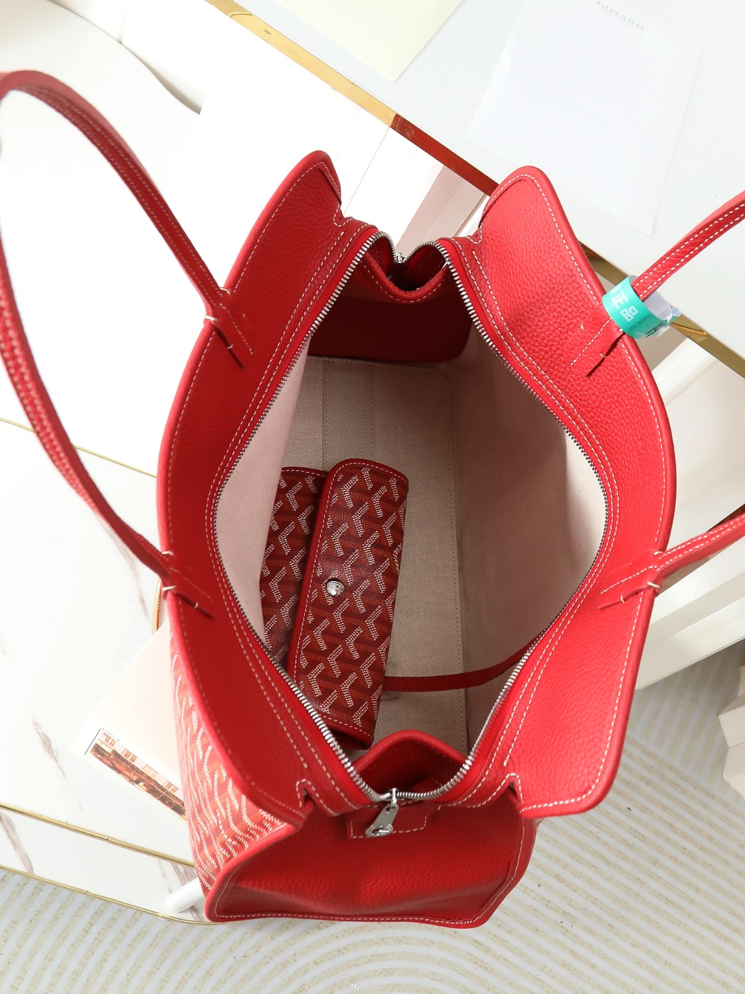 GOYARD 戈雅托特单肩 Hardy (Canvas and Leather) — Tote Shoulder Bag-F0-HARDY2PMLTY 