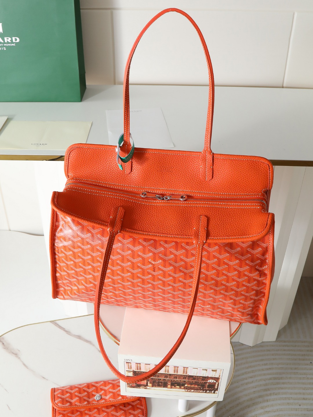 GOYARD 戈雅托特单肩 Hardy (Canvas and Leather) — Tote Shoulder Bag-F0-HARDY2PMLTY 