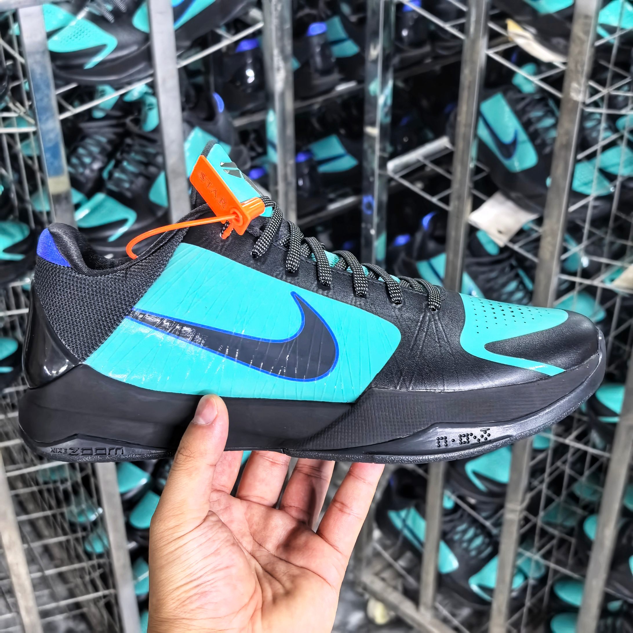 STAR-S级KOBE 5  科比 5  气垫  籃球鞋 球鞋 實戰鞋 真碳板 波鞋 EYBL 高中 蒂芙尼蓝 IH0274-300