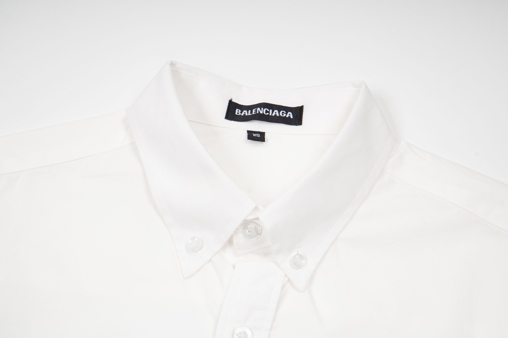 Balenciaga 巴黎世家 胶条错位背后大Logo印花衬衫 外套 长袖 秋冬 黑色 白色 A5