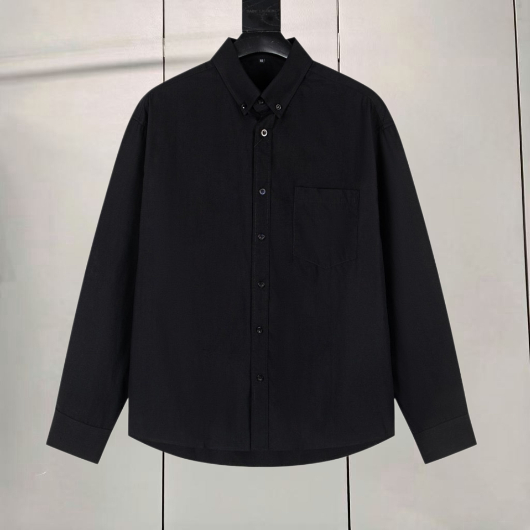 Balenciaga 巴黎世家 比特币BB摇滚盾牌印花衬衫 外套 长袖 秋冬 黑色 白色 A5