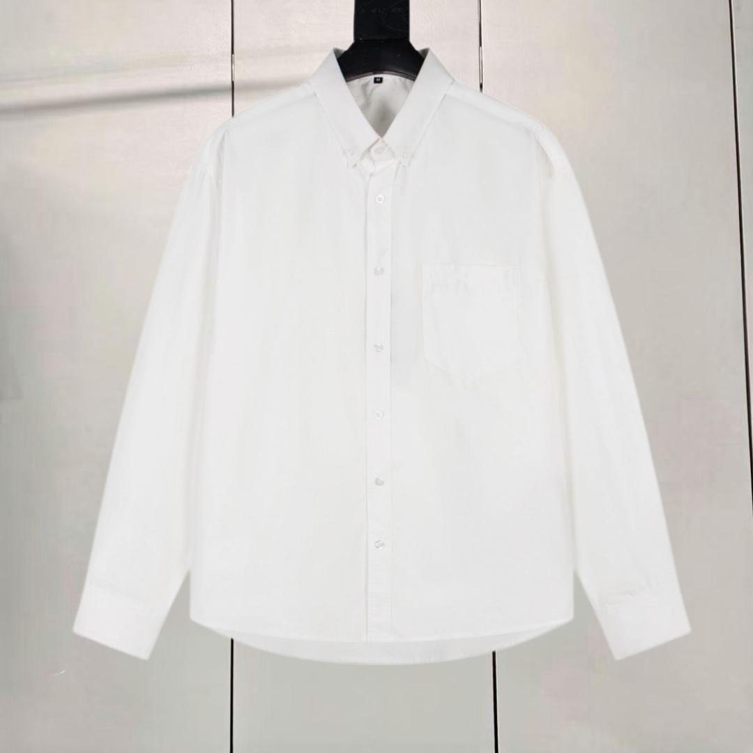 Balenciaga 巴黎世家 美纹纸胶带背后大Logo印花衬衫 外套 长袖 秋冬 黑色 白色 A5