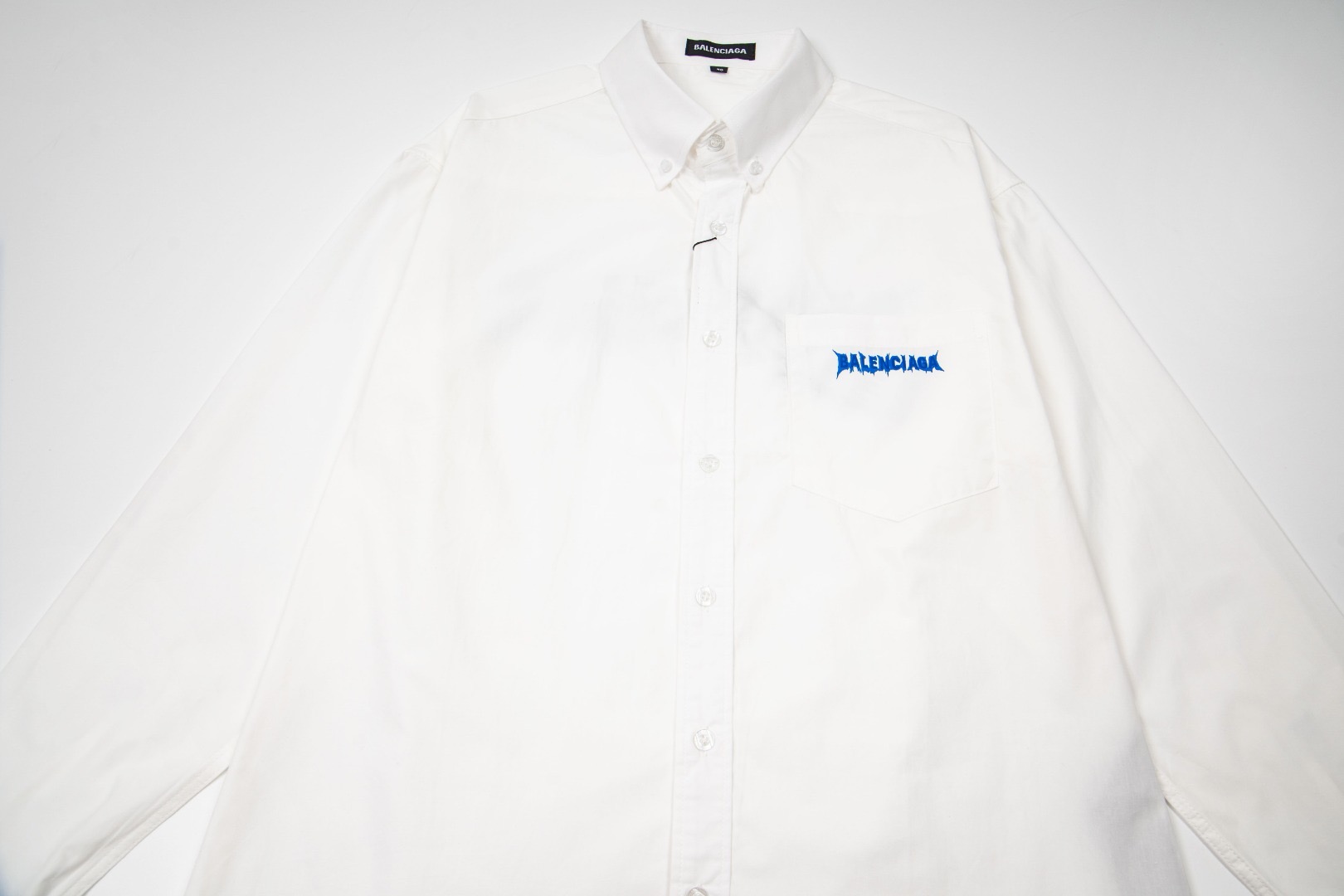 Balenciaga 巴黎世家 梵文火焰字母印花logo衬衫 外套 长袖 秋冬 黑色 白色 A5