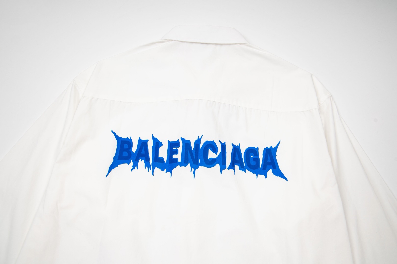 Balenciaga 巴黎世家 梵文火焰字母印花logo衬衫 外套 长袖 秋冬 黑色 白色 A5