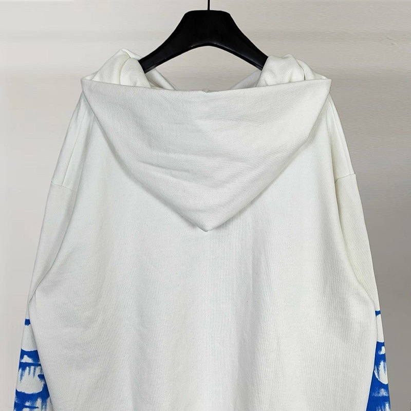 Balenciaga 巴黎世家 3M字母溶解印花印花拉链连帽卫衣 连帽衫 外套 长袖 白色 B0 