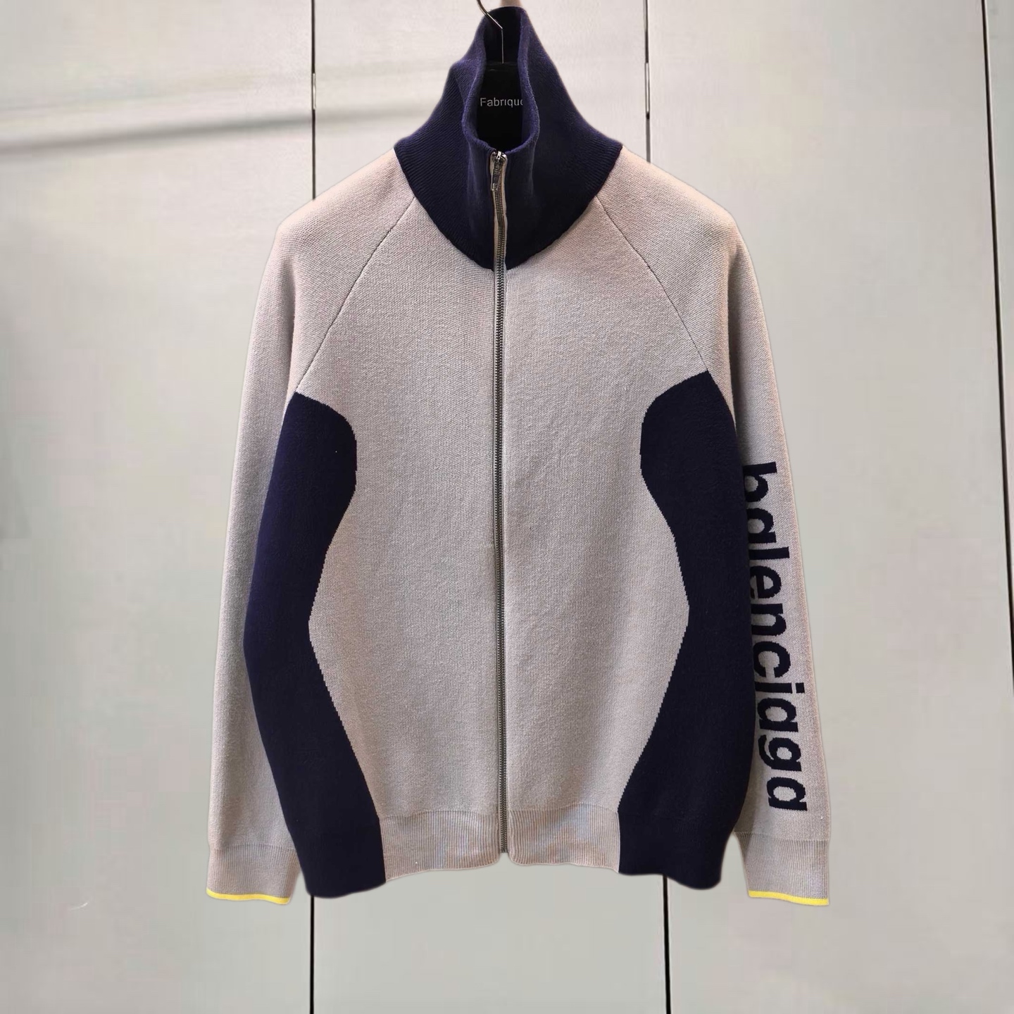 Balenciaga 巴黎世家 拼色运动风格拉链针织开衫 针织衫 毛衣 秋冬 外套 长袖 B0 