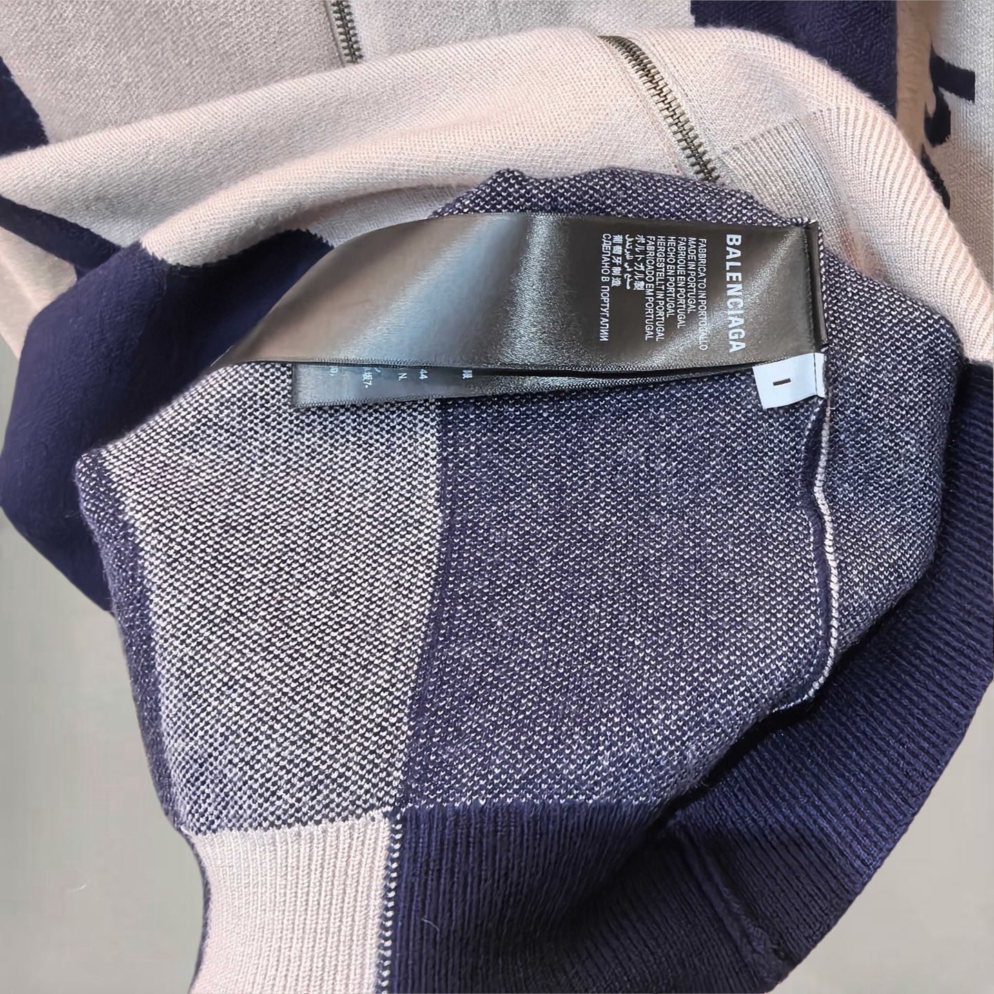 Balenciaga 巴黎世家 拼色运动风格拉链针织开衫 针织衫 毛衣 秋冬 外套 长袖 B0 