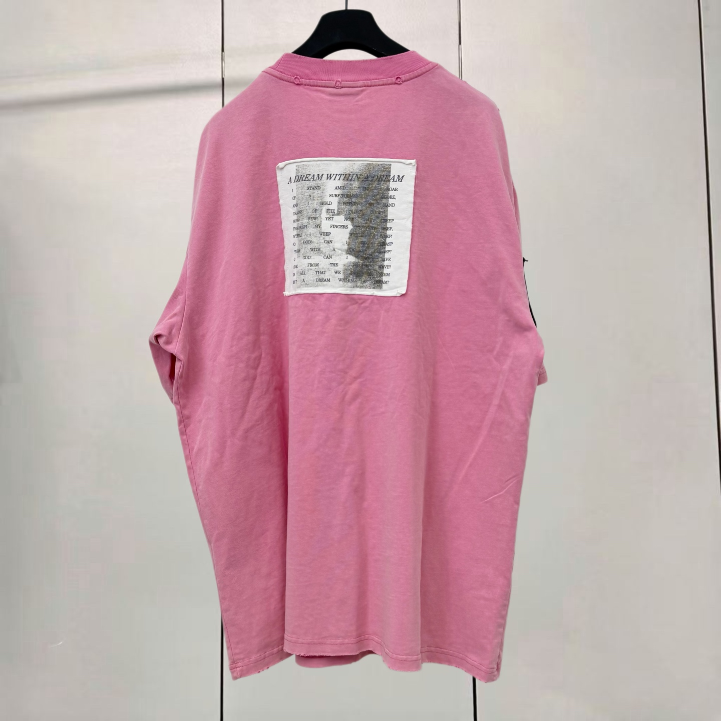Balenciaga 巴黎世家 贴布印花圆领短袖 T恤 圆领 夏季 粉色 A0 