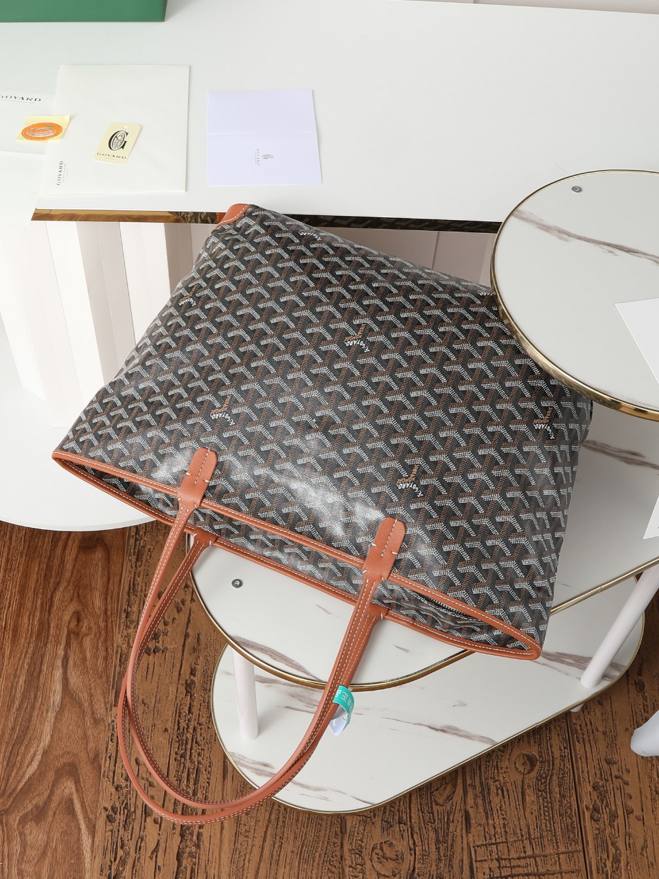 包角GOYARD 戈雅托特 Artois  (Canvas and Leather) — Tote Shoulder Bag-F0-ARTOISMMLTY