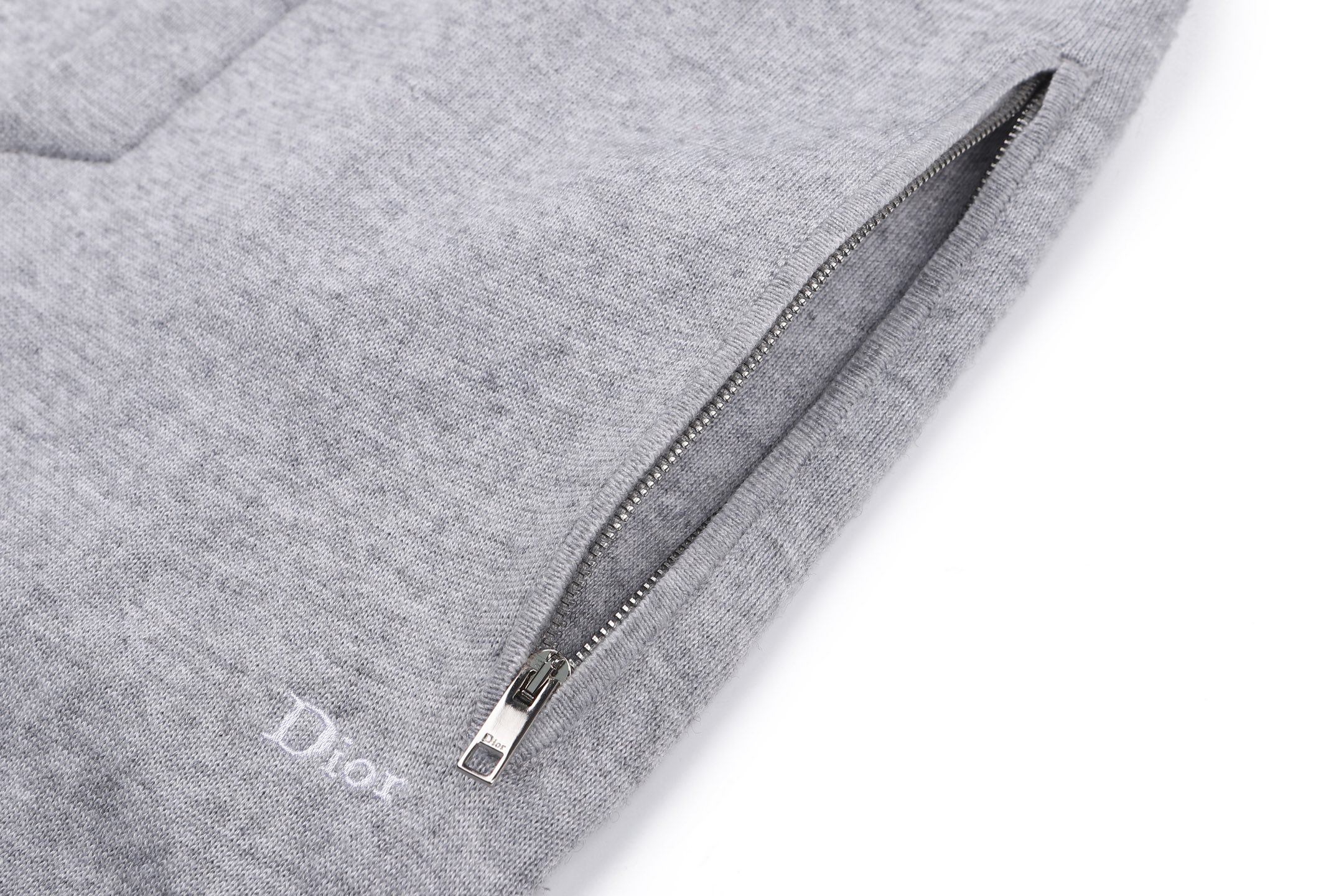 DIOR 迪奥 刺绣提花混纺针织休闲裤 运动裤 长裤 裤子 灰色 B5