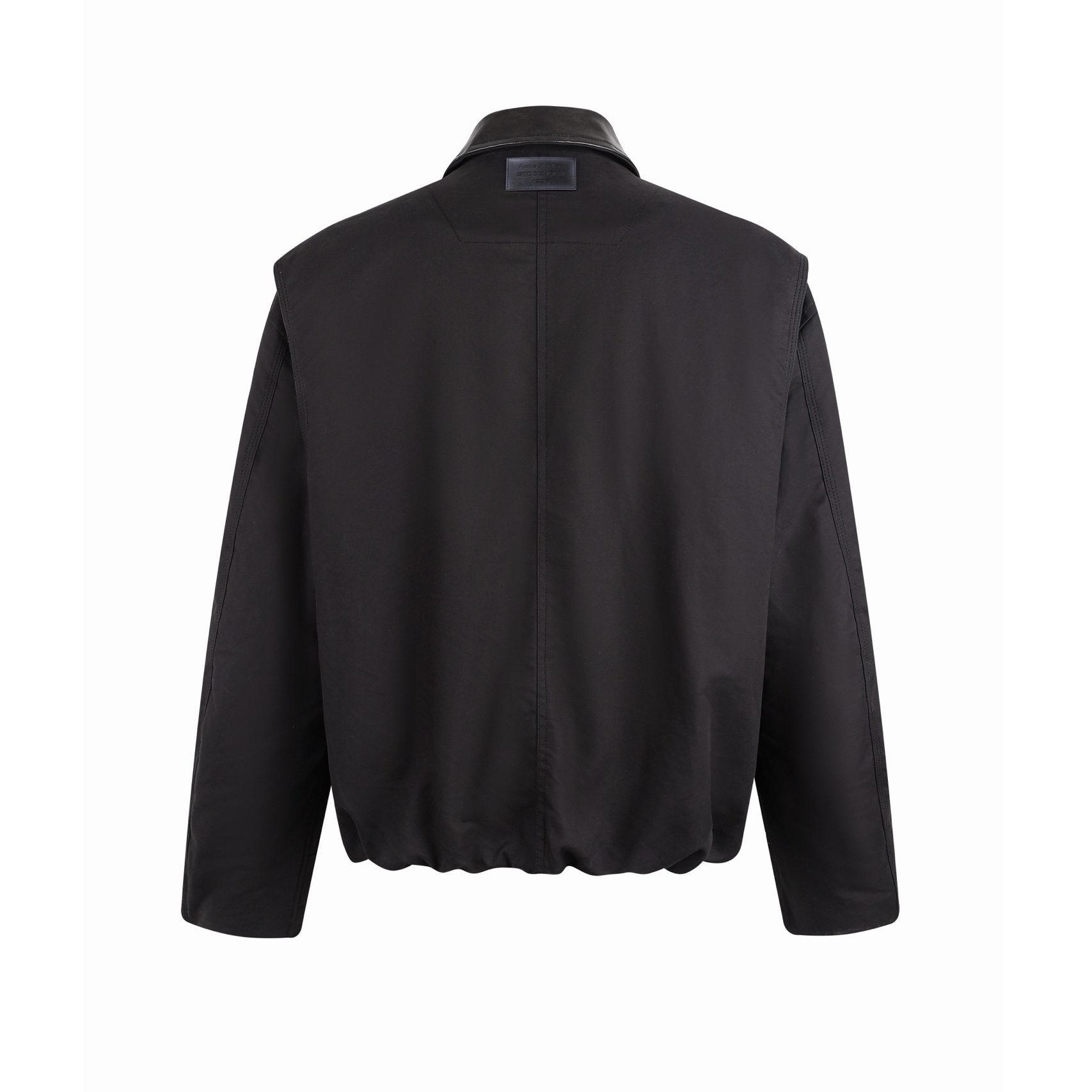 Acne Studios 皮革标识斜纹布拉链夹克 外套 秋冬 长袖 卡其色 黑色 C0