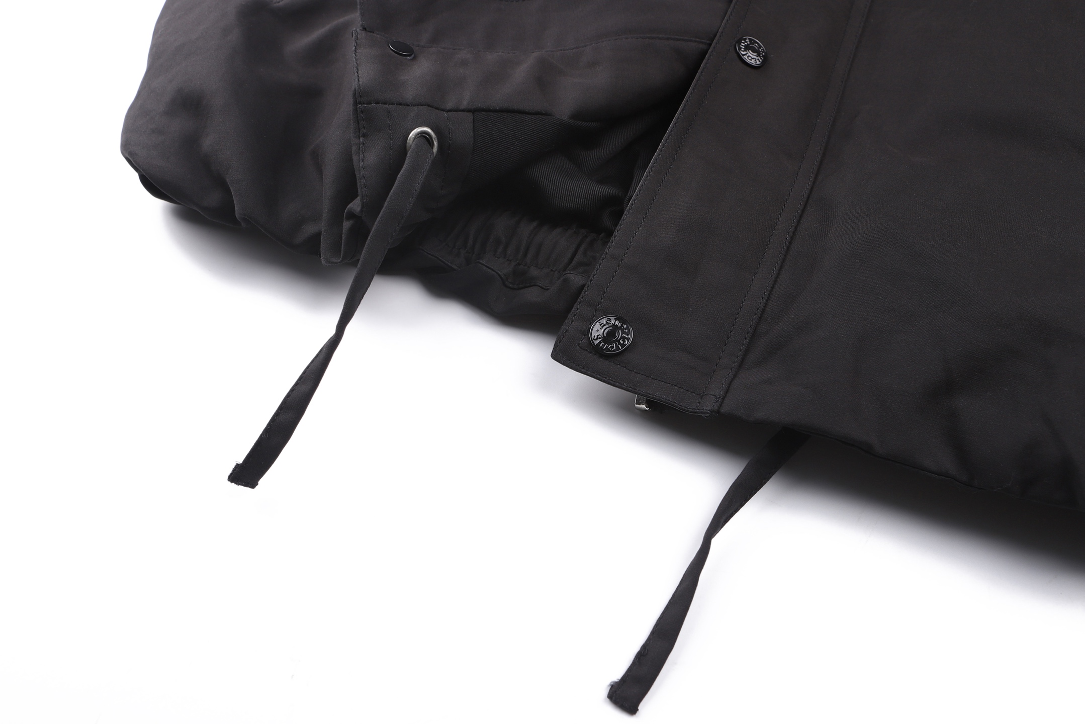 Acne Studios 皮革标识斜纹布拉链夹克 外套 秋冬 长袖 卡其色 黑色 C0