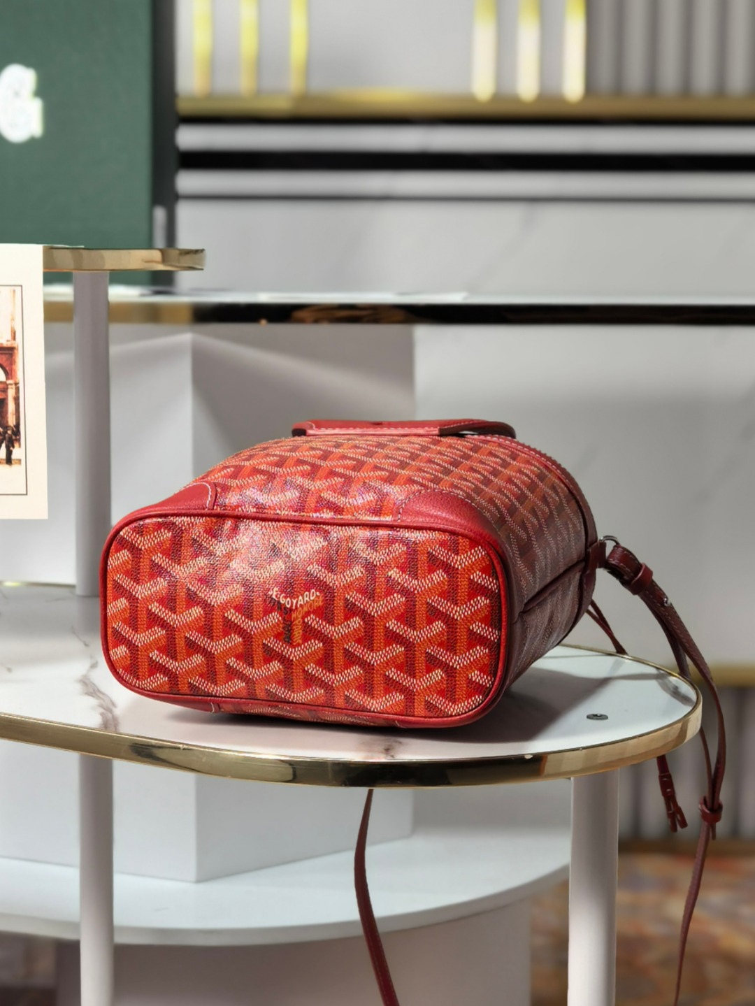 GOYARD 戈雅 Beluga (Canvas and Leather) — Single-shoulder handbag-F0-BELUGAMINTY
