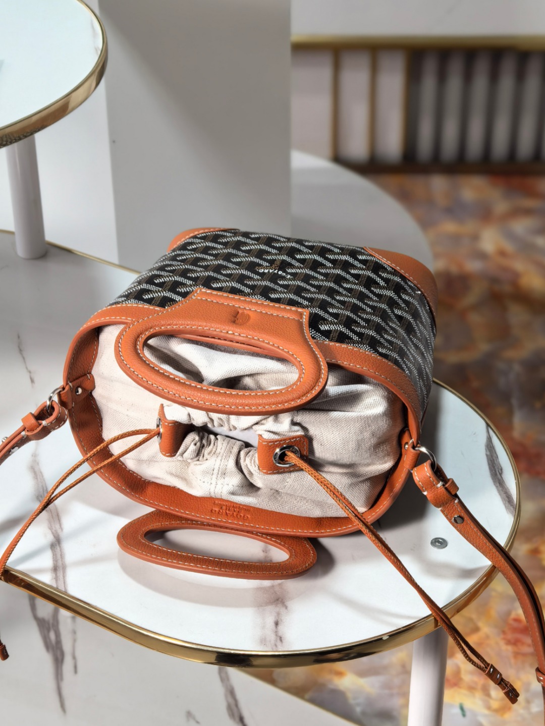 GOYARD 戈雅 Beluga (Canvas and Leather) — Single-shoulder handbag-F0-BELUGAMINTY