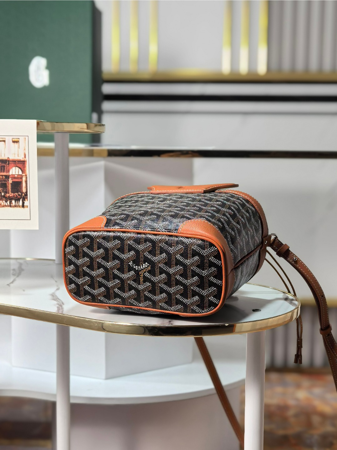 GOYARD 戈雅 Beluga (Canvas and Leather) — Single-shoulder handbag-F0-BELUGAMINTY