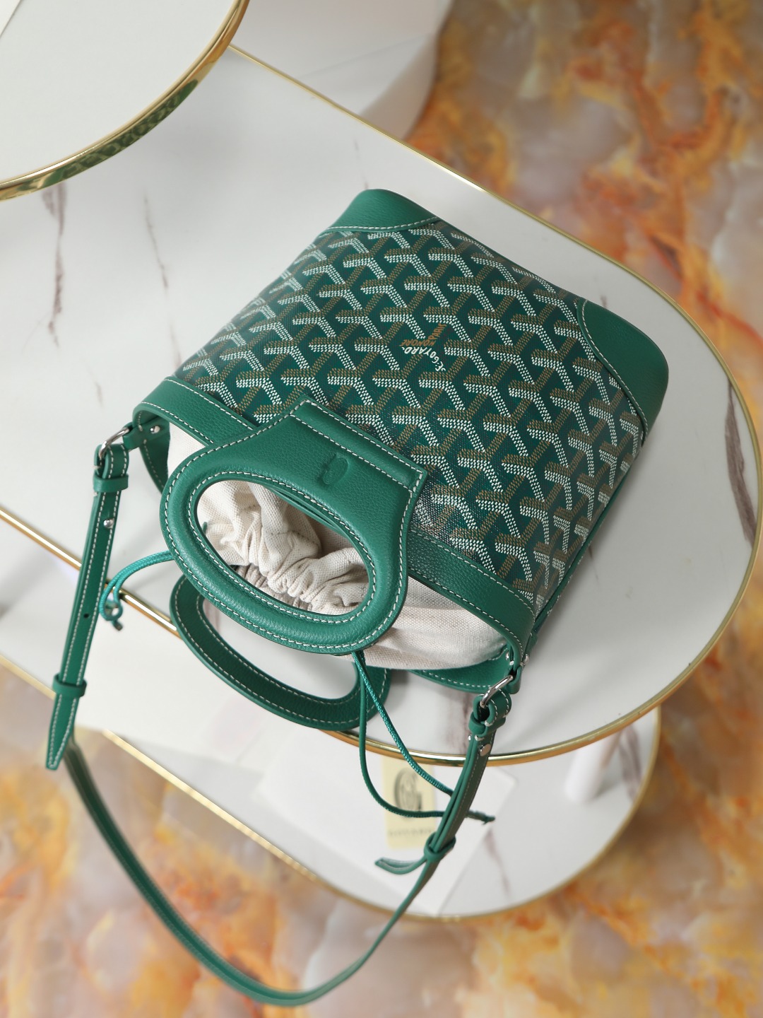 GOYARD 戈雅 Beluga (Canvas and Leather) — Single-shoulder handbag-F0-BELUGAMINTY-09CL09P