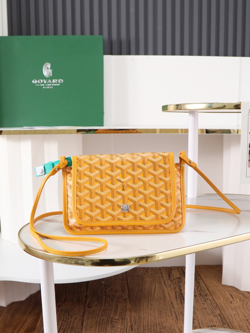 GOYARD 戈雅信封 Plumet (Canvas and Leather) — Envelope Crossbody Bag-F0-PLUMETPMLTY