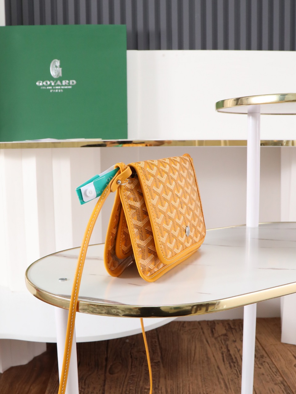 GOYARD 戈雅信封 Plumet (Canvas and Leather) — Envelope Crossbody Bag-F0-PLUMETPMLTY