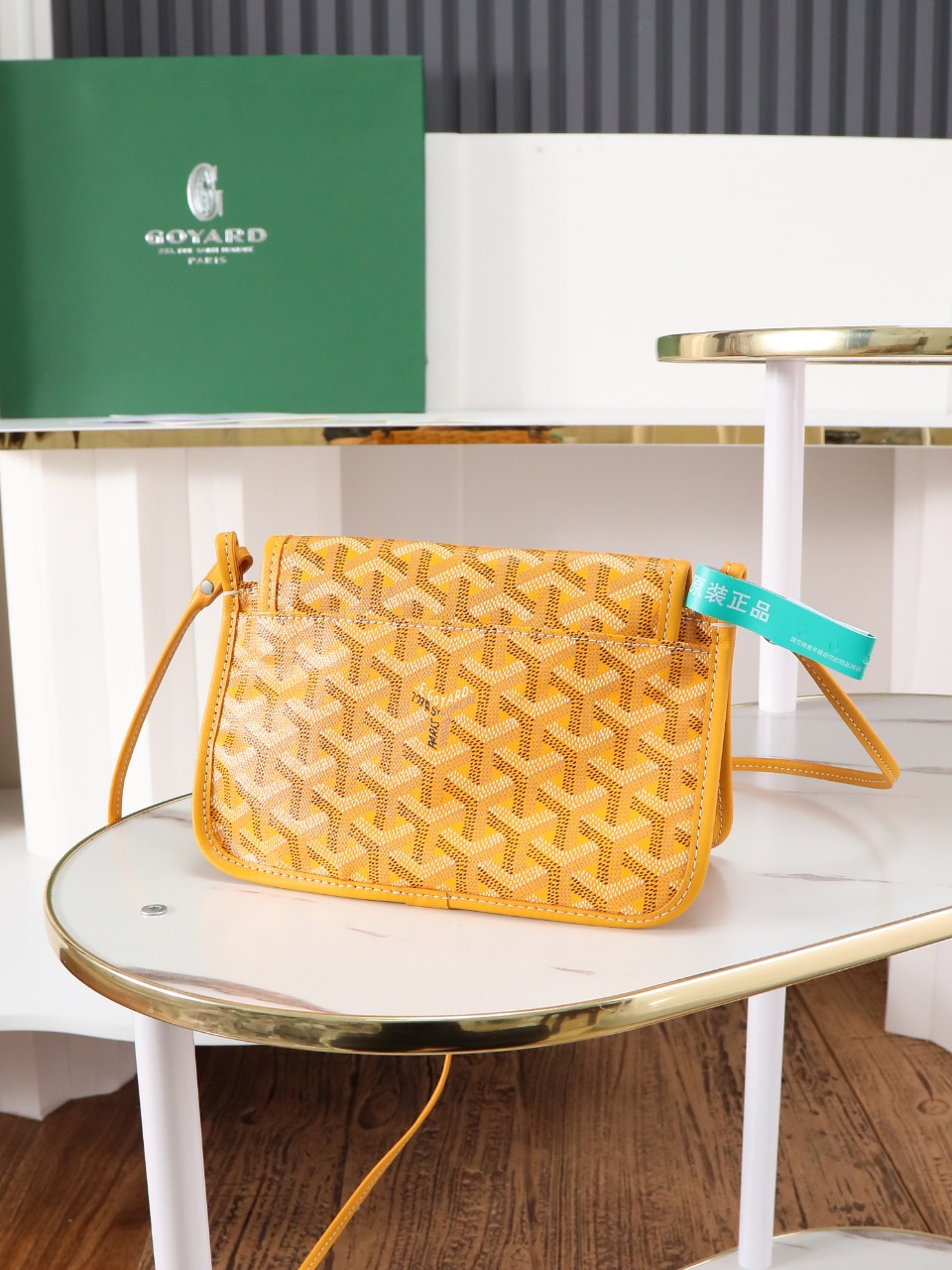 GOYARD 戈雅信封 Plumet (Canvas and Leather) — Envelope Crossbody Bag-F0-PLUMETPMLTY