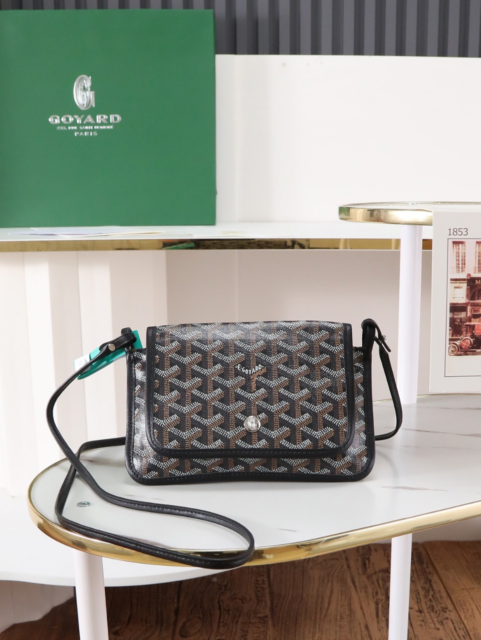 GOYARD 戈雅信封 Plumet (Canvas and Leather) — Envelope Crossbody Bag-F0-PLUMETPMLTY