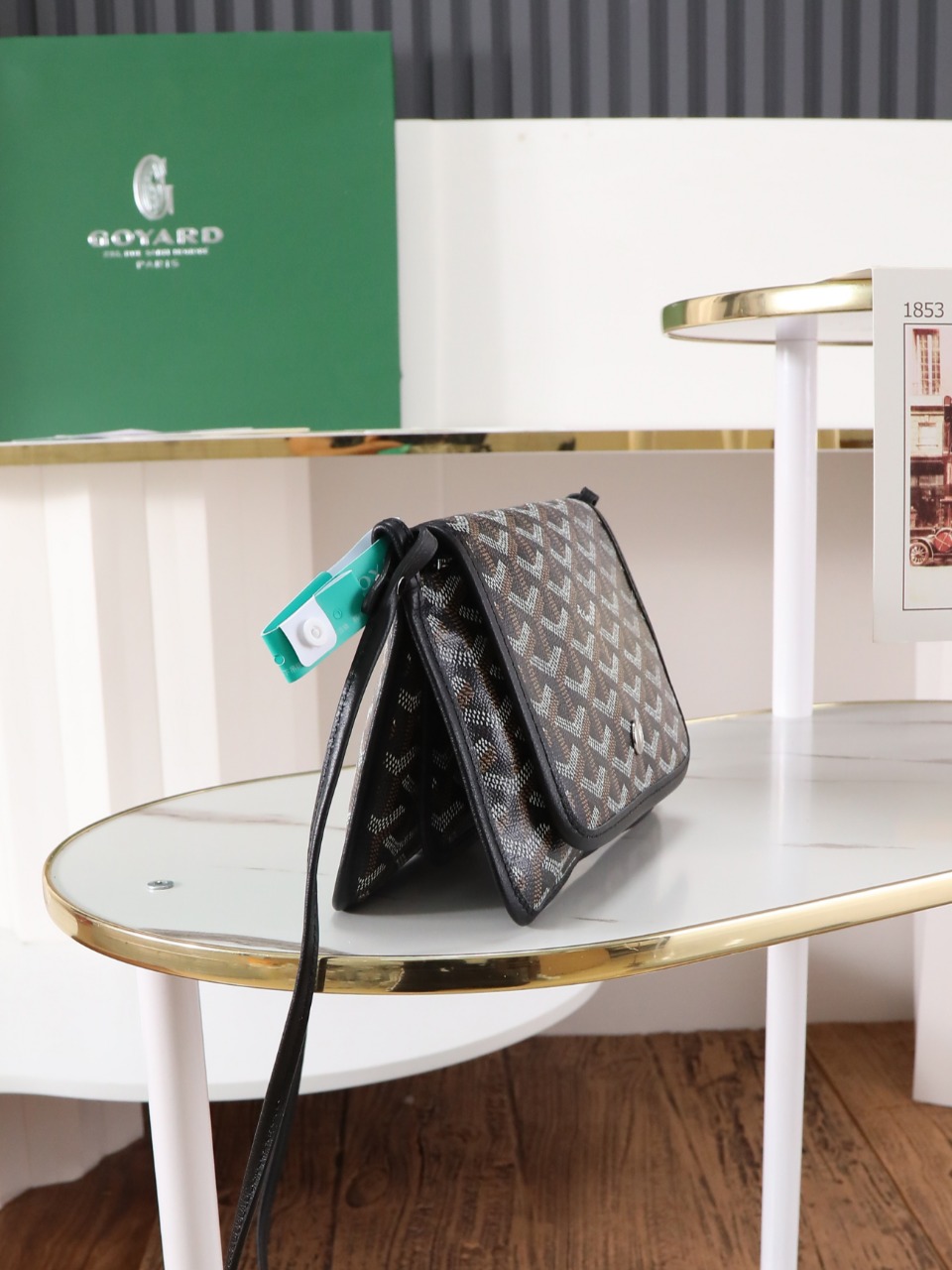 GOYARD 戈雅信封 Plumet (Canvas and Leather) — Envelope Crossbody Bag-F0-PLUMETPMLTY