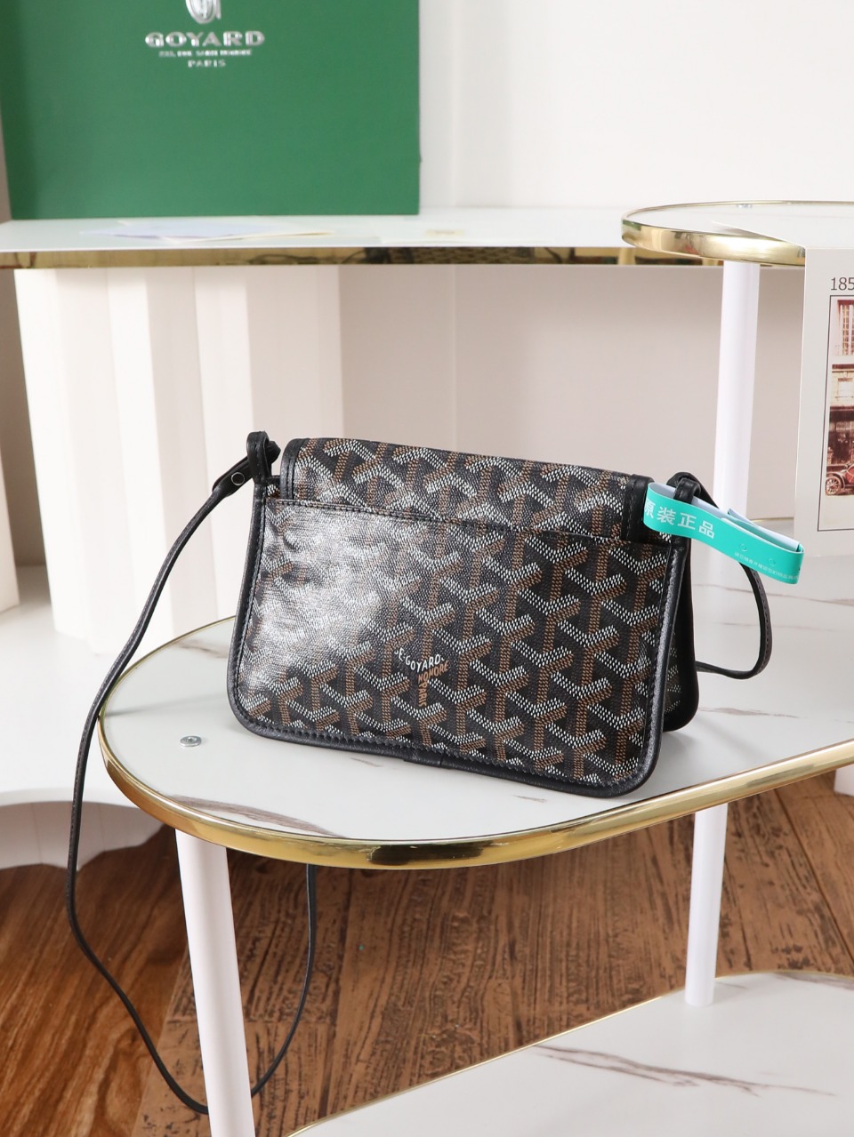 GOYARD 戈雅信封 Plumet (Canvas and Leather) — Envelope Crossbody Bag-F0-PLUMETPMLTY