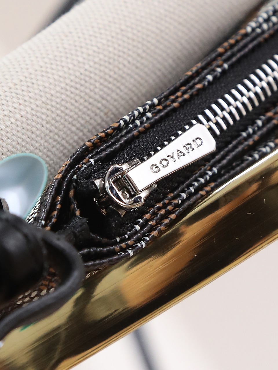GOYARD 戈雅信封 Plumet (Canvas and Leather) — Envelope Crossbody Bag-F0-PLUMETPMLTY