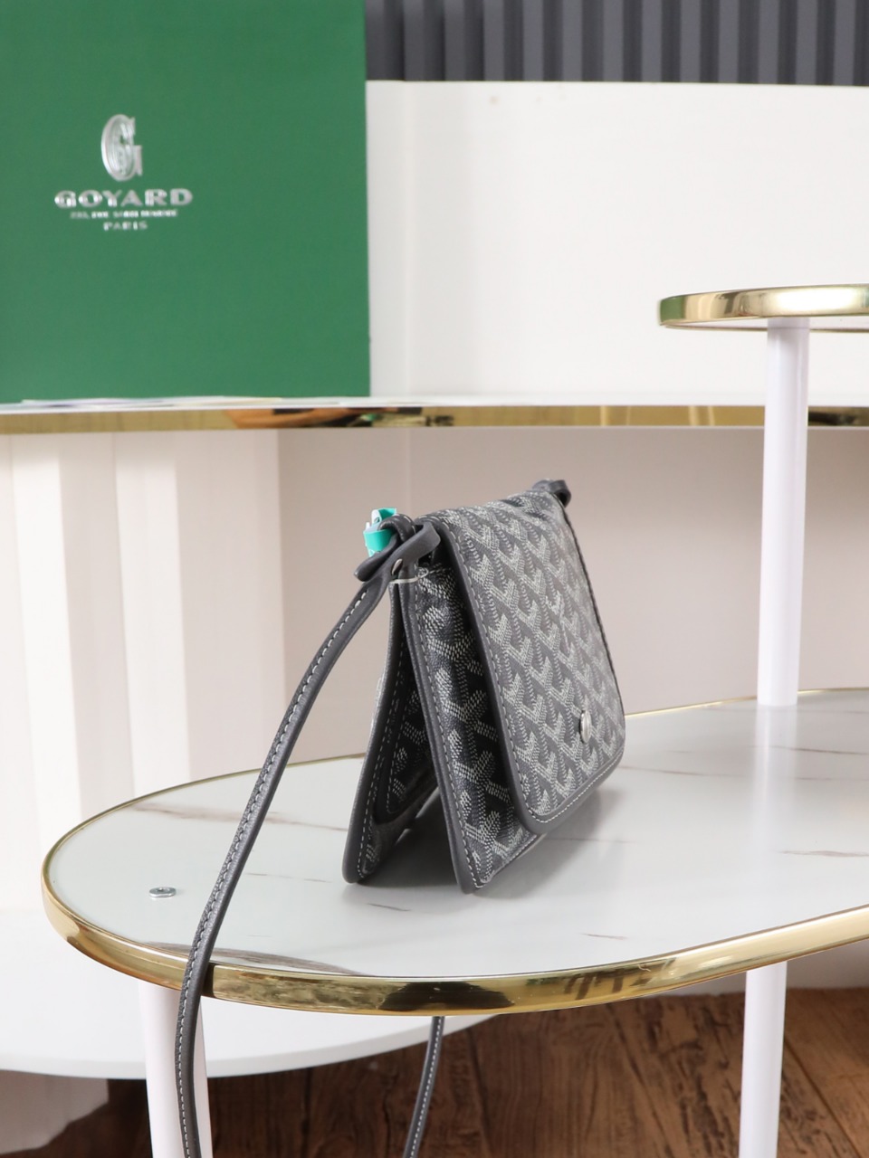 GOYARD 戈雅信封 Plumet (Canvas and Leather) — Envelope Crossbody Bag-F0-PLUMETPMLTY