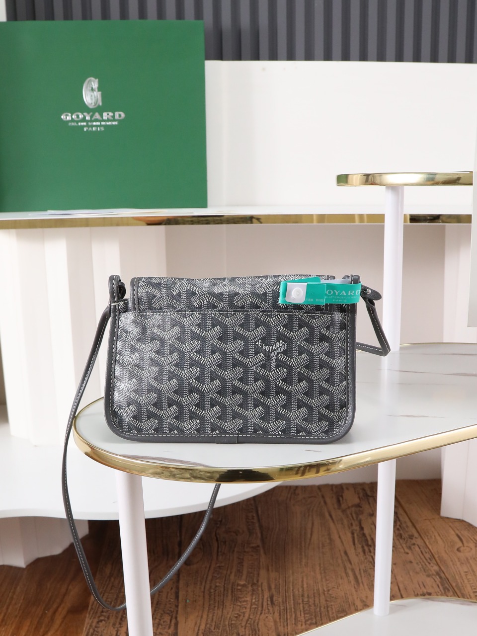 GOYARD 戈雅信封 Plumet (Canvas and Leather) — Envelope Crossbody Bag-F0-PLUMETPMLTY