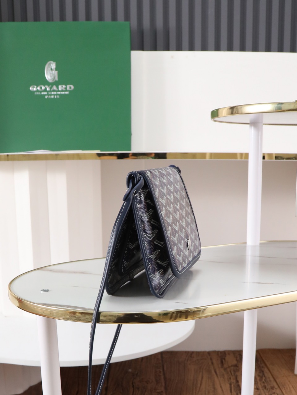 GOYARD 戈雅信封 Plumet (Canvas and Leather) — Envelope Crossbody Bag-F0-PLUMETPMLTY