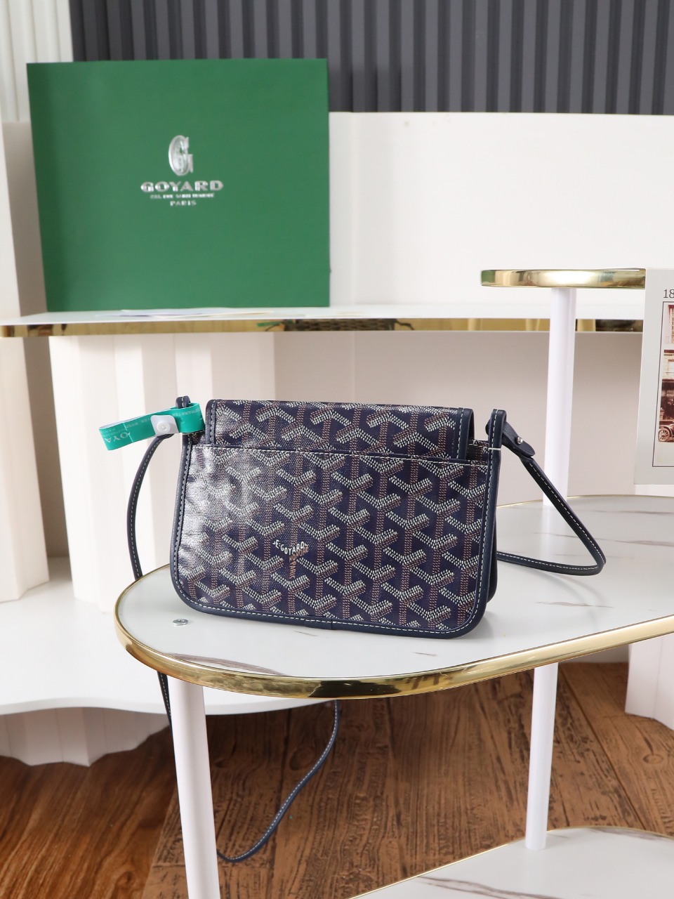 GOYARD 戈雅信封 Plumet (Canvas and Leather) — Envelope Crossbody Bag-F0-PLUMETPMLTY