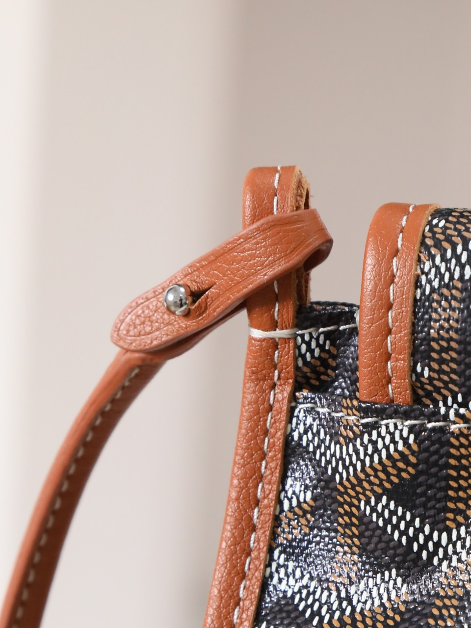 GOYARD 戈雅信封 Plumet (Canvas and Leather) — Envelope Crossbody Bag-F0-PLUMETPMLTY