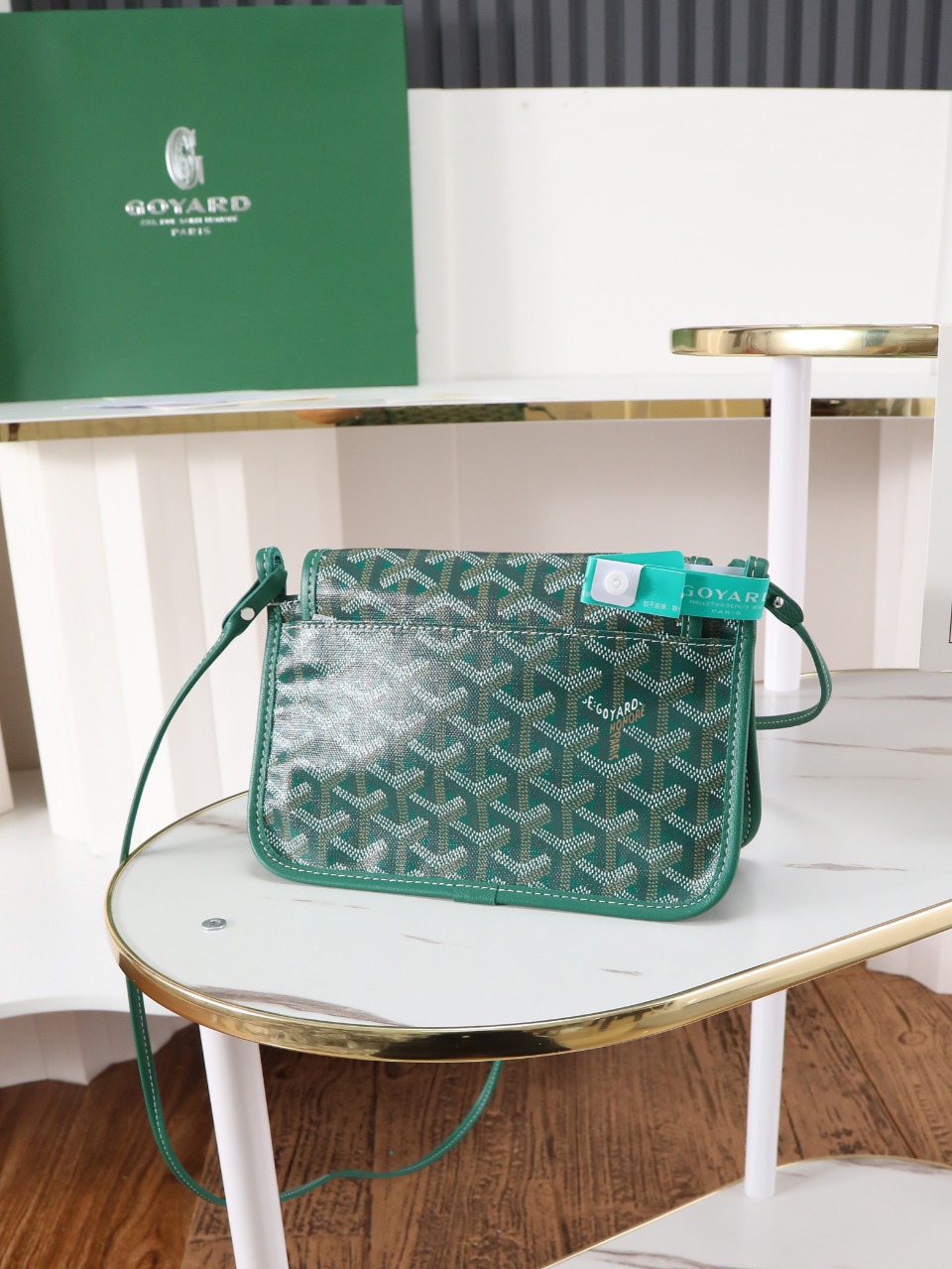 GOYARD 戈雅信封 Plumet (Canvas and Leather) — Envelope Crossbody Bag-F0-PLUMETPMLTY
