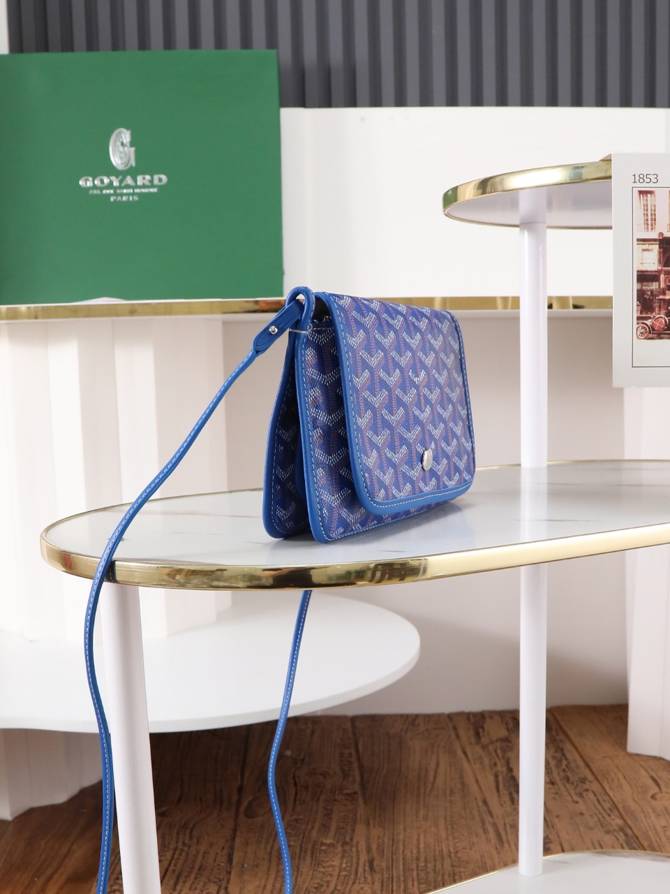 GOYARD 戈雅信封 Plumet (Canvas and Leather) — Envelope Crossbody Bag-F0-PLUMETPMLTY
