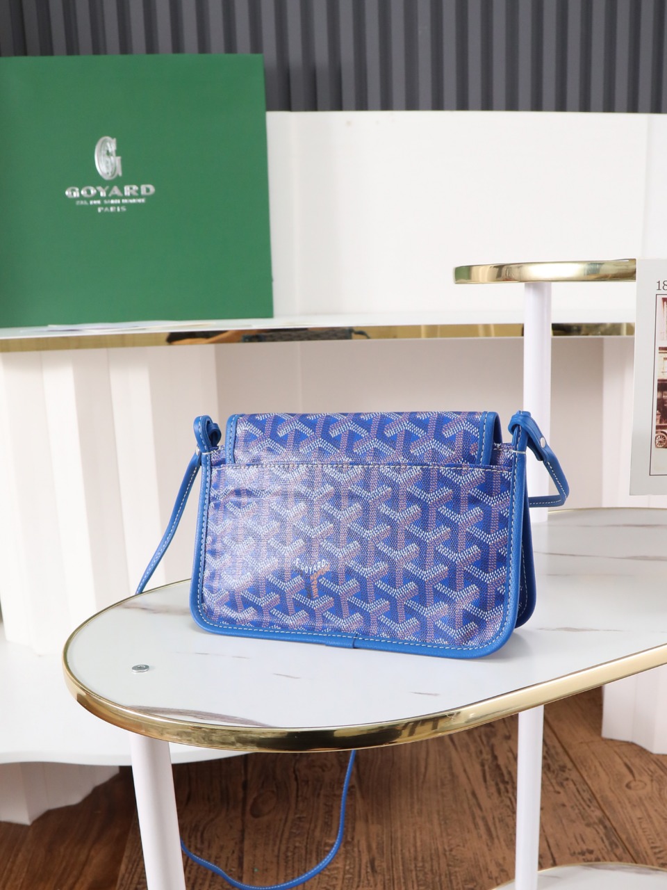 GOYARD 戈雅信封 Plumet (Canvas and Leather) — Envelope Crossbody Bag-F0-PLUMETPMLTY