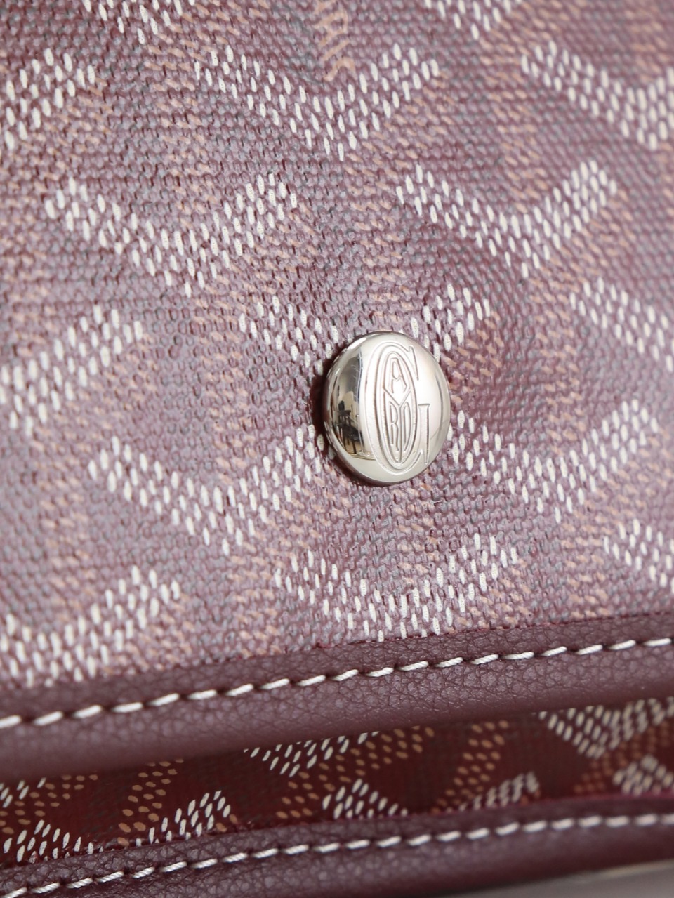 GOYARD 戈雅信封 Plumet (Canvas and Leather) — Envelope Crossbody Bag-F0-PLUMETPMLTY
