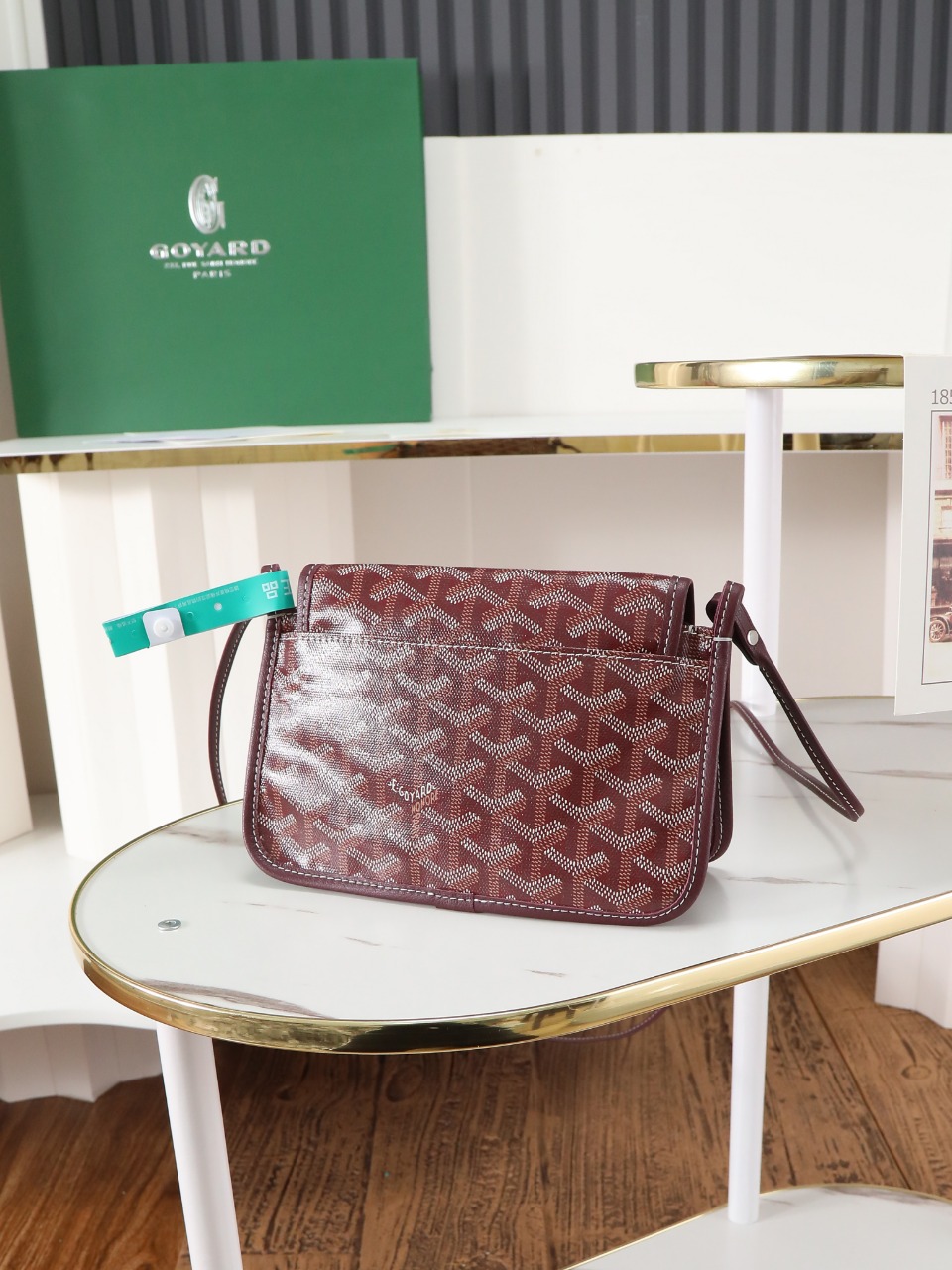 GOYARD 戈雅信封 Plumet (Canvas and Leather) — Envelope Crossbody Bag-F0-PLUMETPMLTY