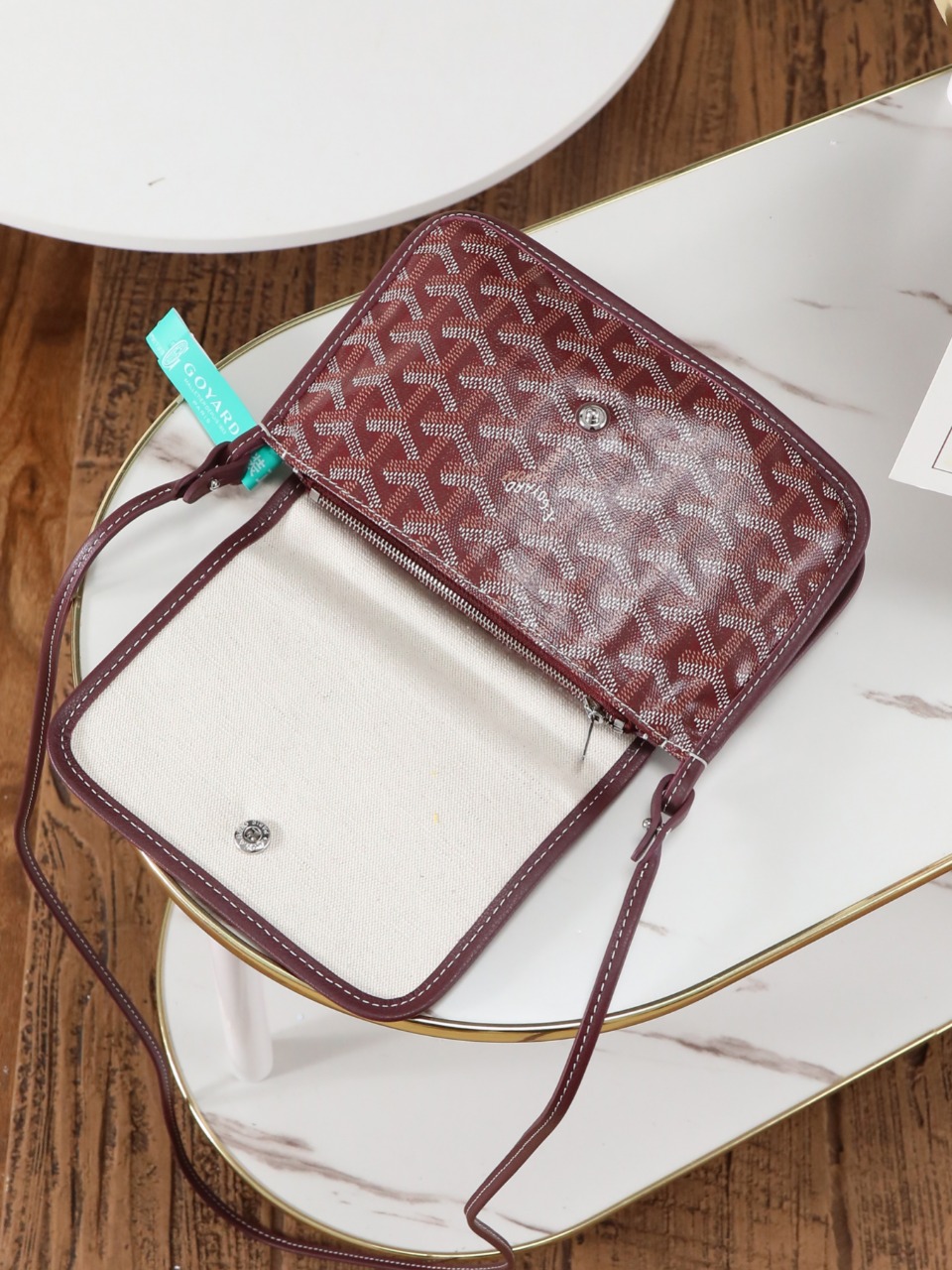 GOYARD 戈雅信封 Plumet (Canvas and Leather) — Envelope Crossbody Bag-F0-PLUMETPMLTY
