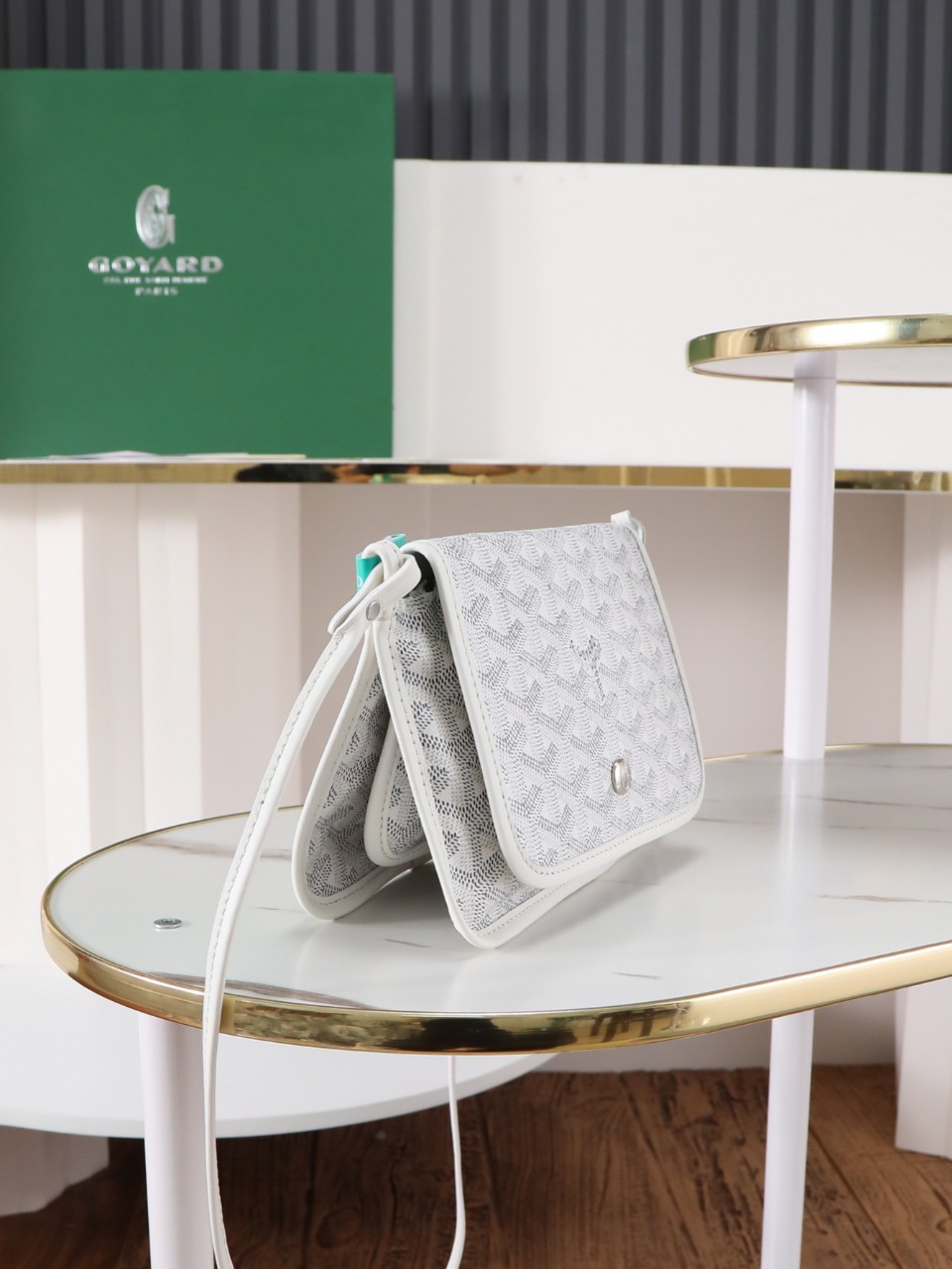 GOYARD 戈雅信封 Plumet (Canvas and Leather) — Envelope Crossbody Bag-F0-PLUMETPMLTY