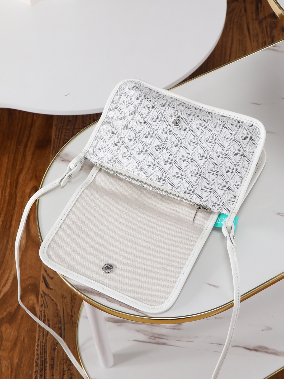 GOYARD 戈雅信封 Plumet (Canvas and Leather) — Envelope Crossbody Bag-F0-PLUMETPMLTY