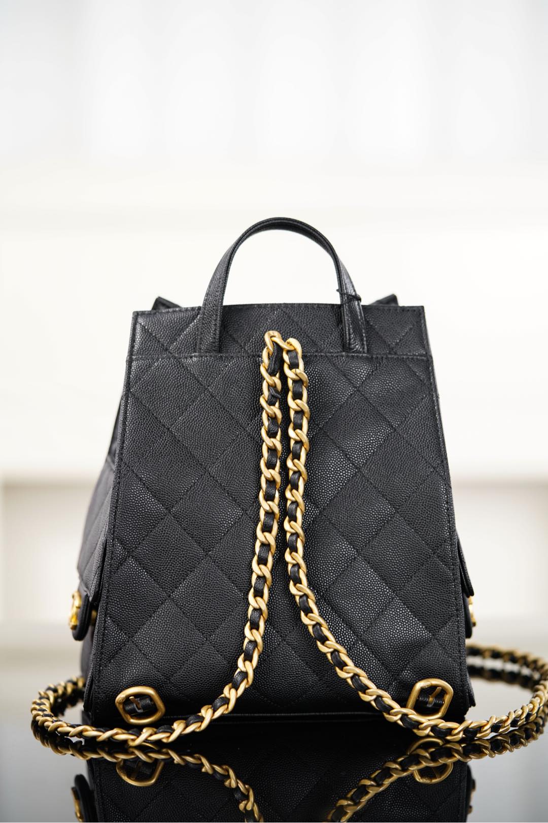 CHANEL 25Bag 25 B Backpack (Grained Calfskin)  双肩包 黑金 A5-AS5600-B20304-94305  