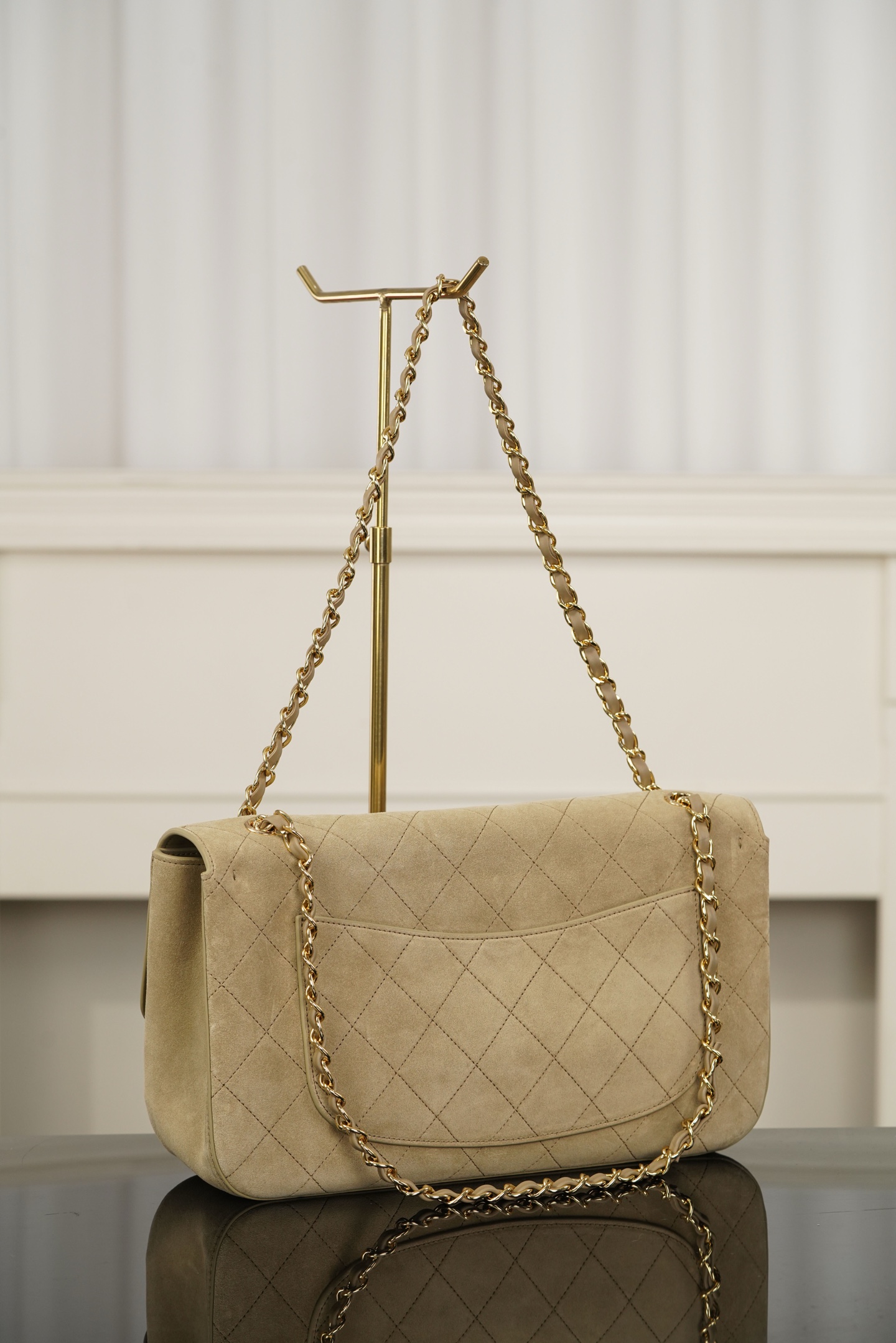 超大号 CHANEL 26S CF Suede Calfskin Shoulder/Crossbody Bag, Extra Large, Dark Beige A5-AS6281-B24009-U9390