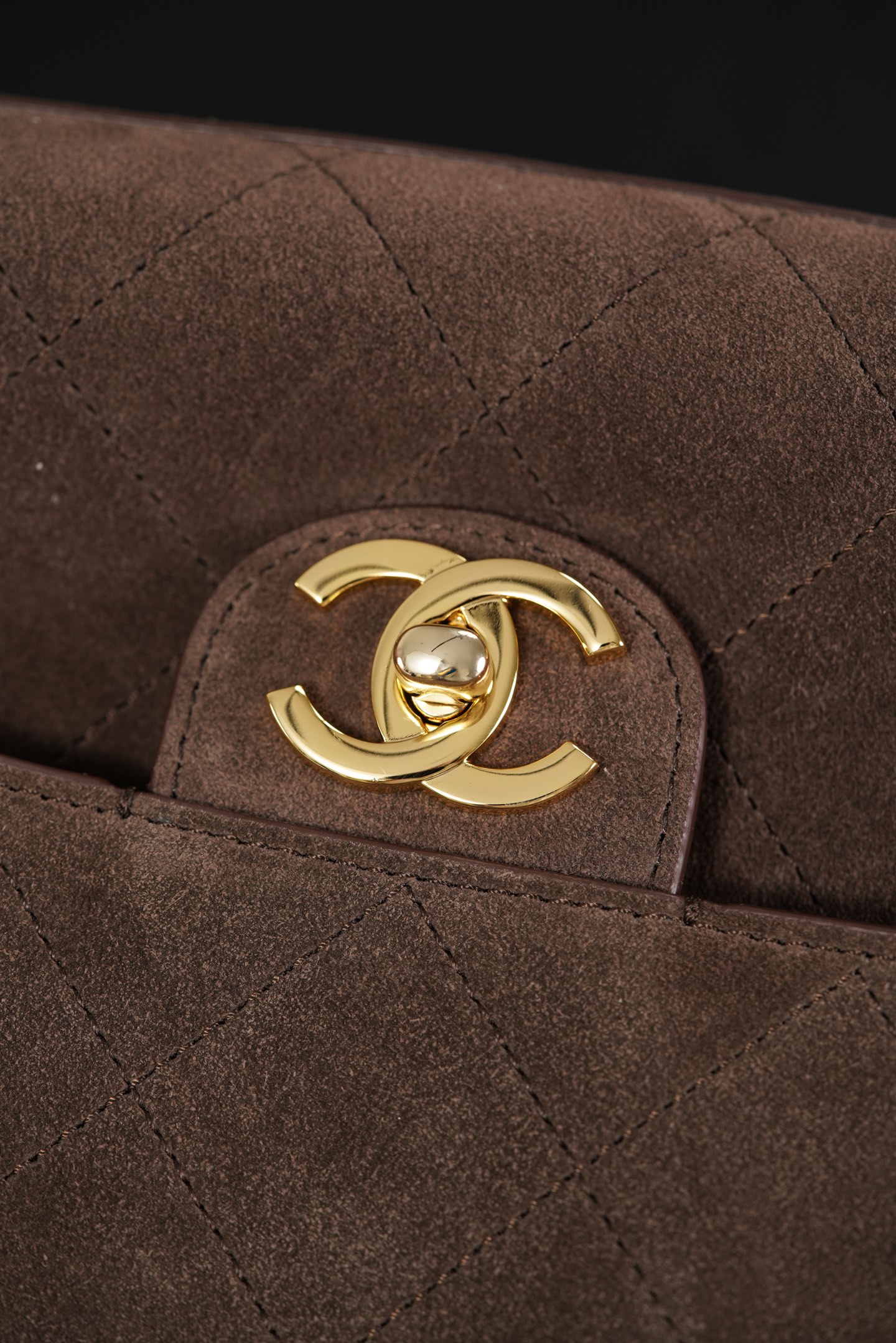 超大号 CHANEL 26S CF Suede and Calfskin Shoulder/Crossbody Bag, Extra Large (Dark brown) A5-AS6281-B24009-UA847