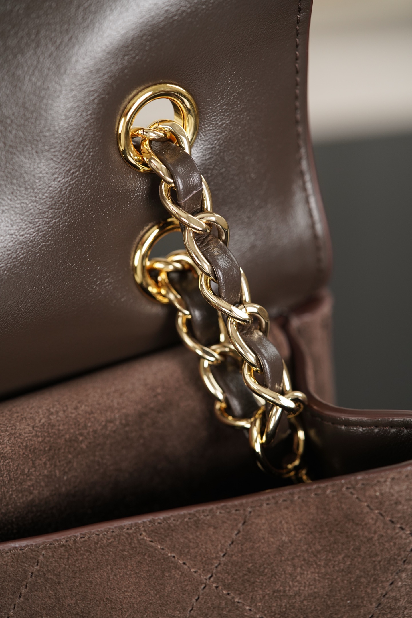 超大号 CHANEL 26S CF Suede and Calfskin Shoulder/Crossbody Bag, Extra Large (Dark brown) A5-AS6281-B24009-UA847