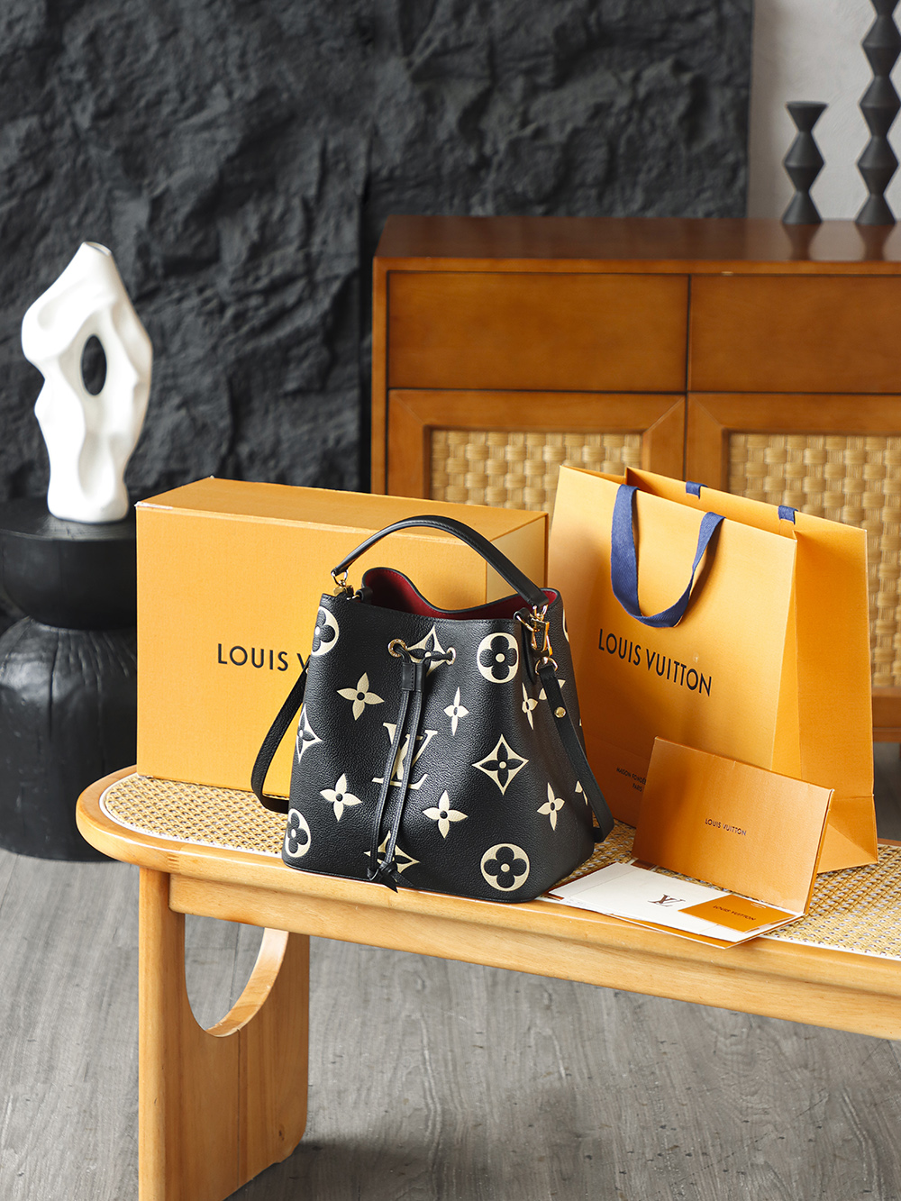 AS水桶单肩 LOUIS VUITTON NEONOE -(Coated canvas and leather)- Handheld and shoulder bag--F0-M45497