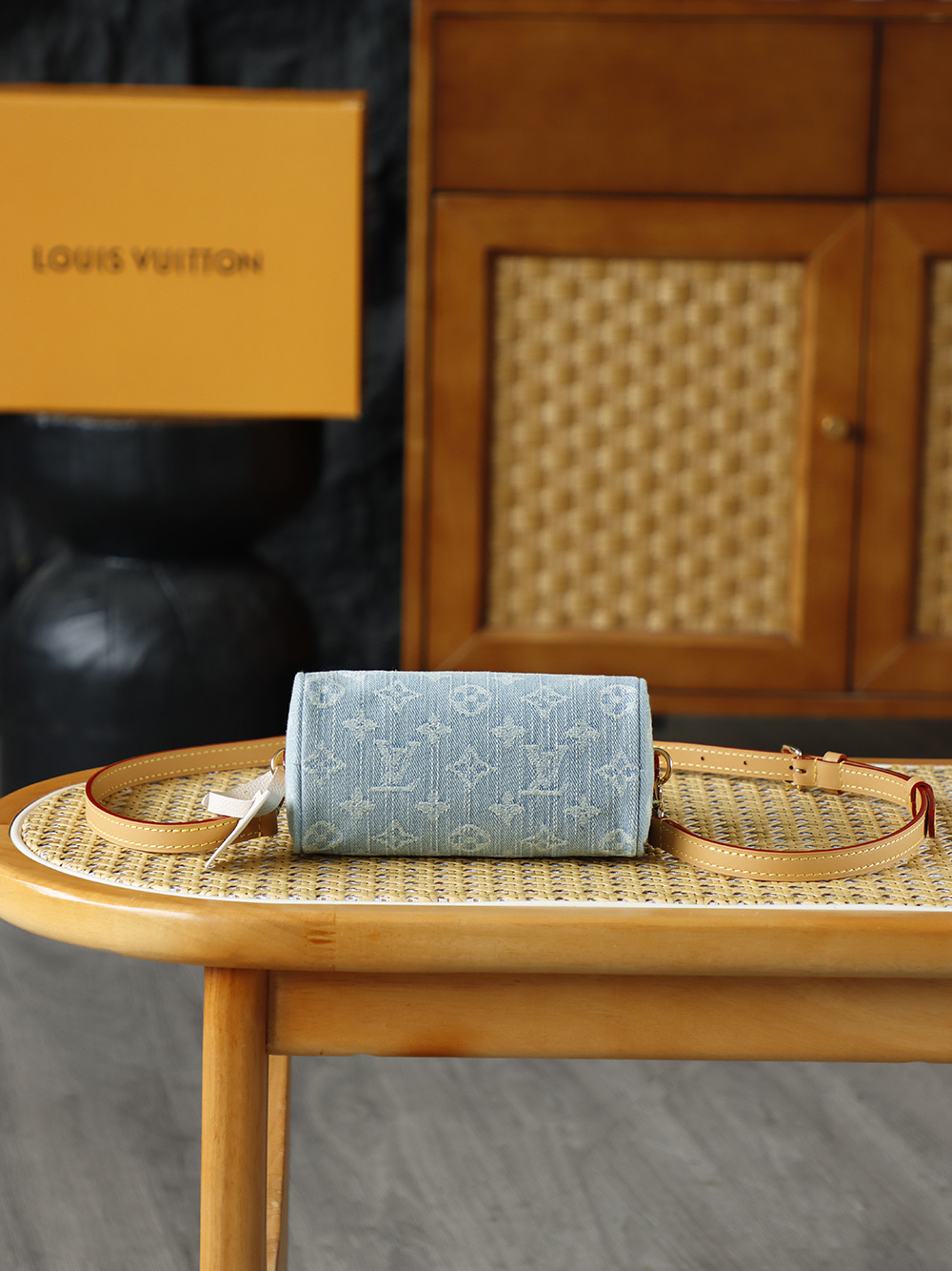 AS 枕头 LOUIS VUITTONNANO LV SPEEDY1 -(Denim)- Crossbody pillow bag--F0-M11212