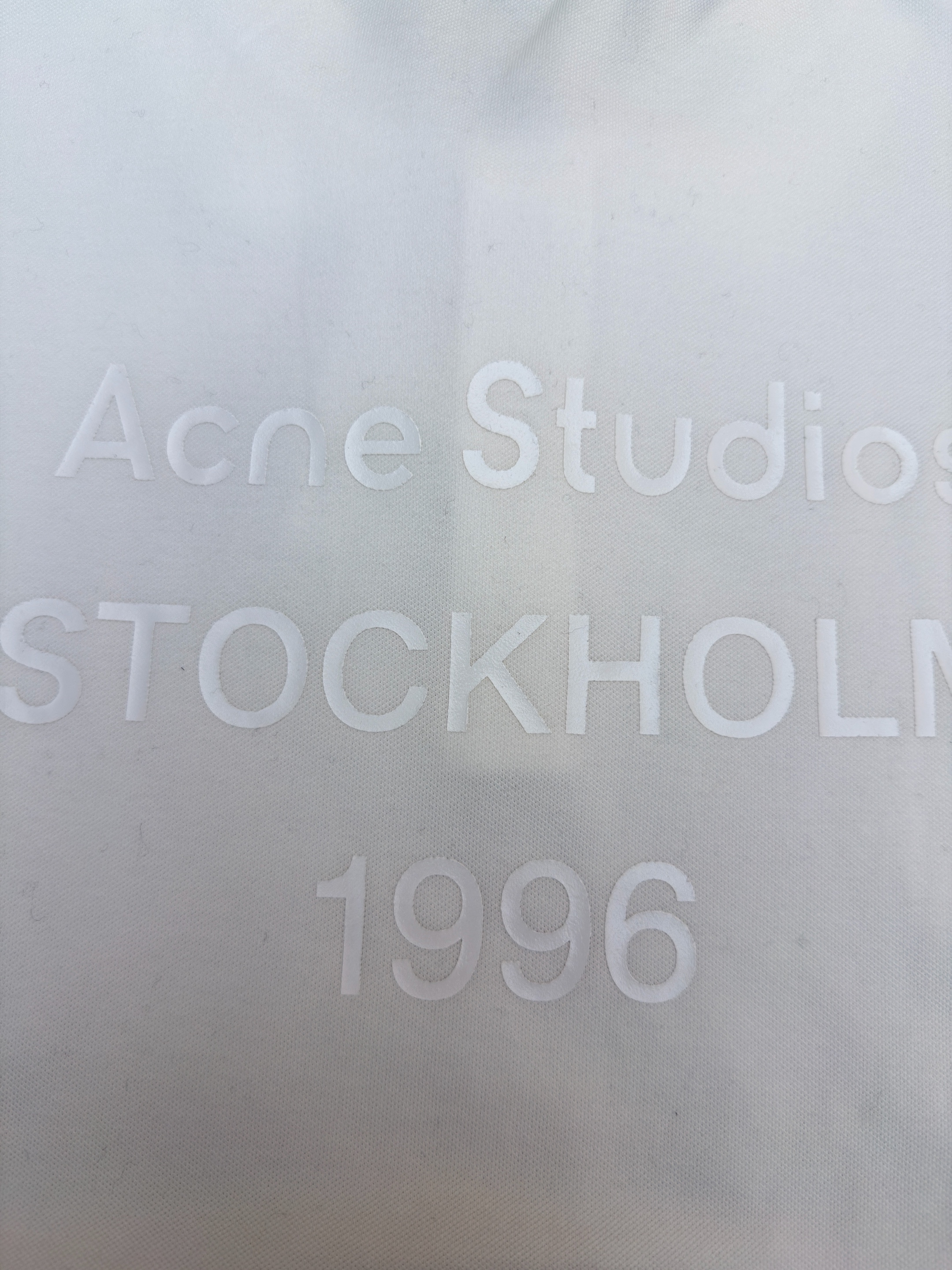 Acne Studios 后背印花徽标翻领衫 Polo衫 长袖 白色 A5
