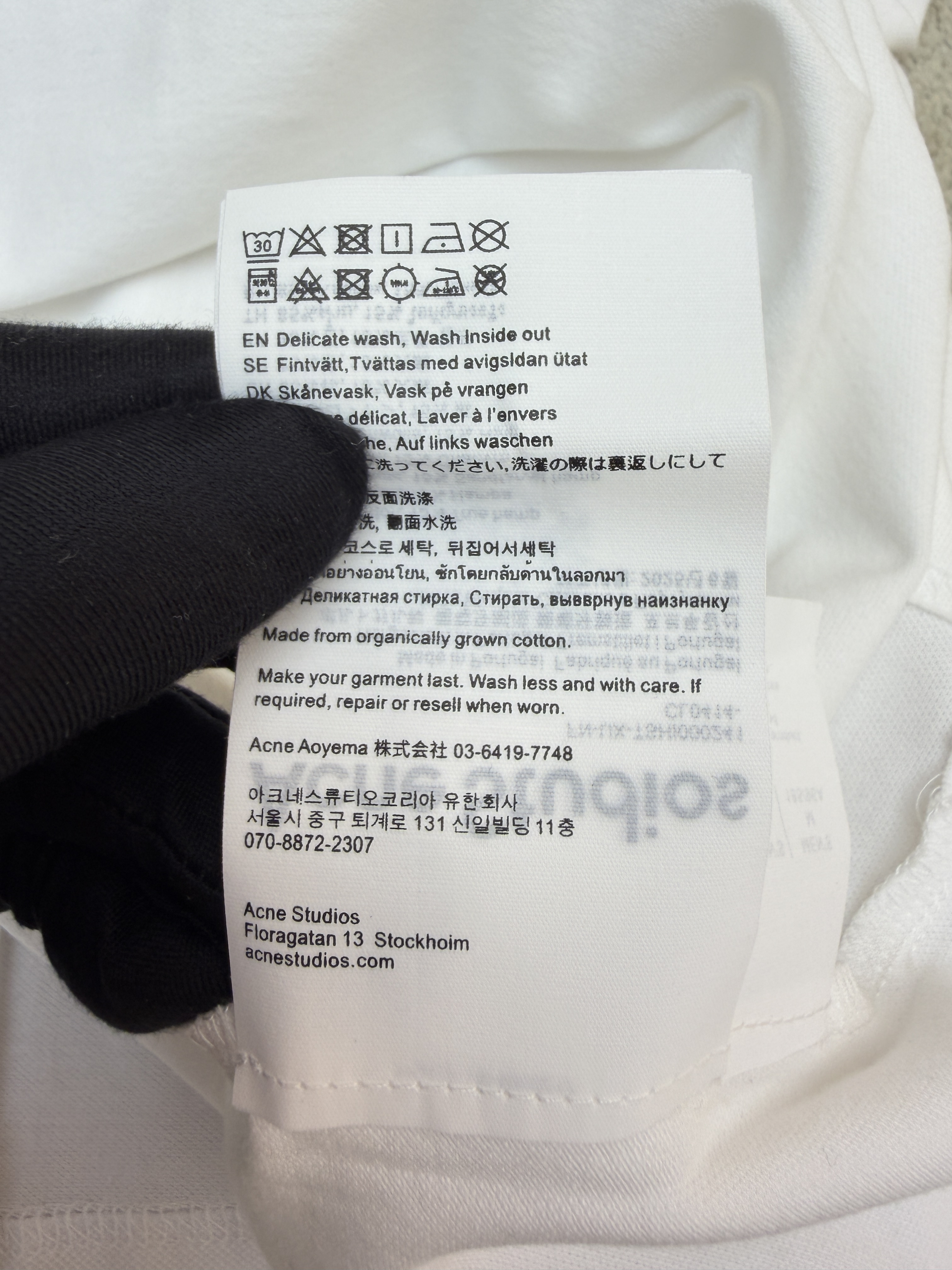 Acne Studios 后背印花徽标翻领衫 Polo衫 长袖 白色 A5